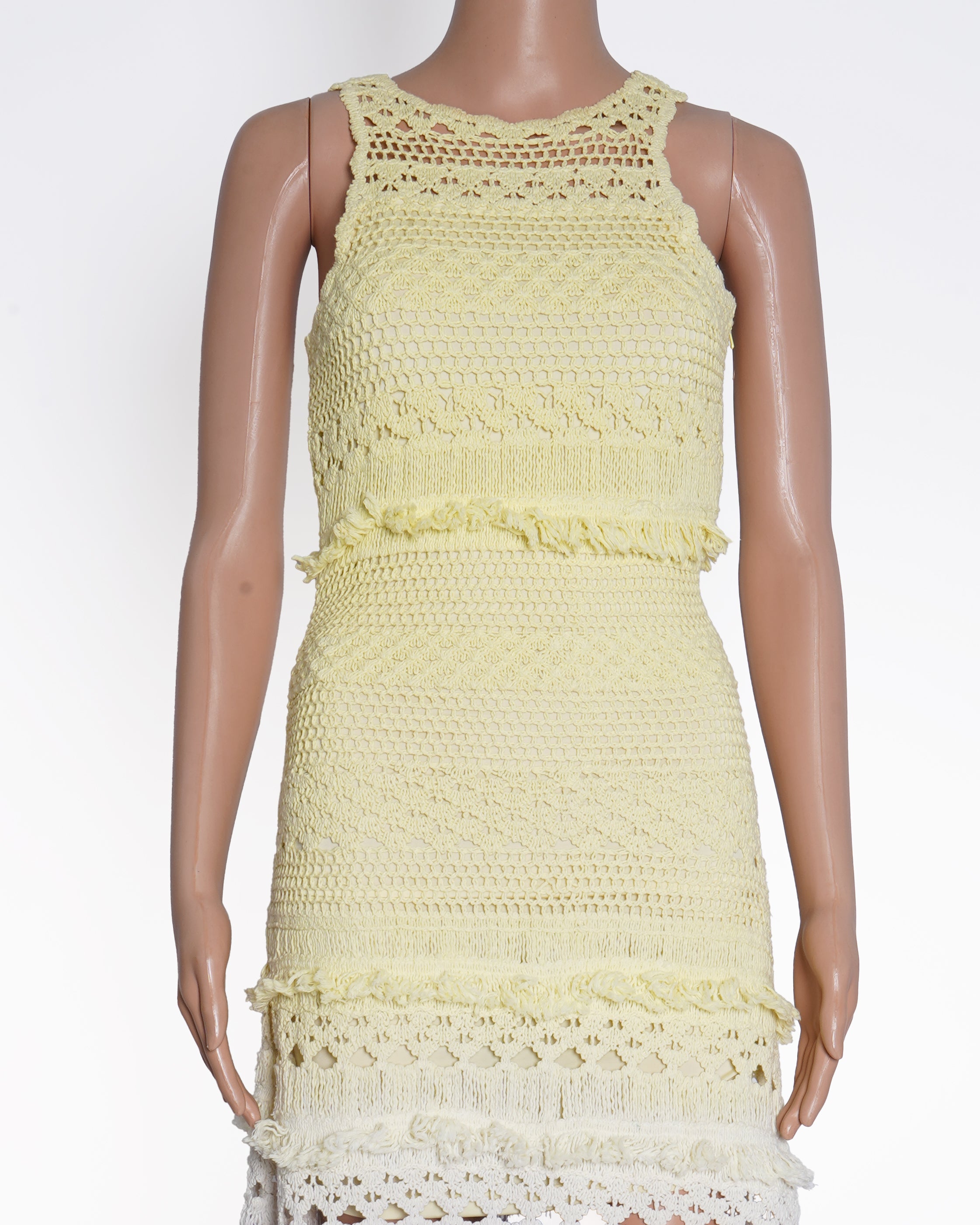 New Maje Crochet knit maxi dress