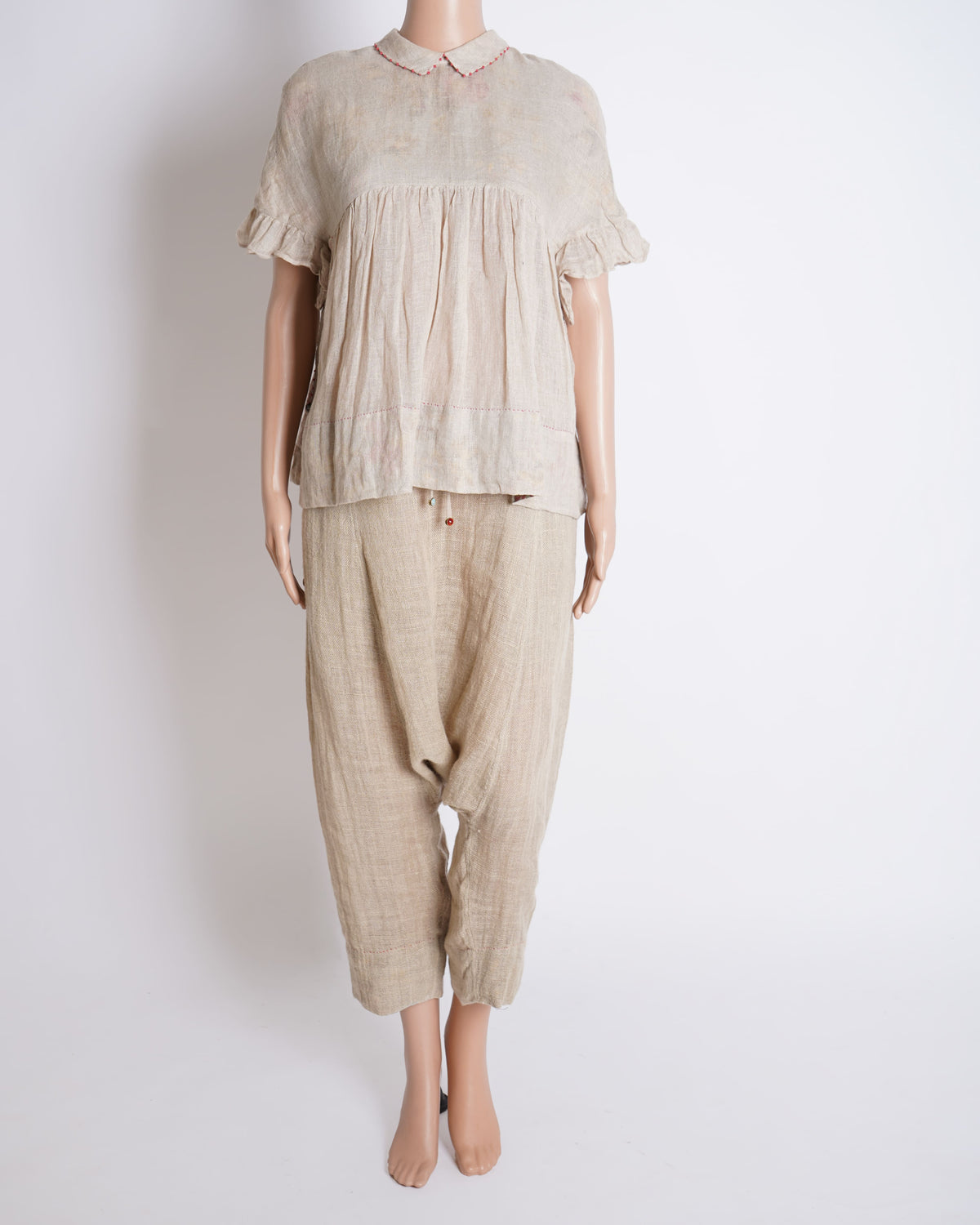 New Pero Frill Top In beige