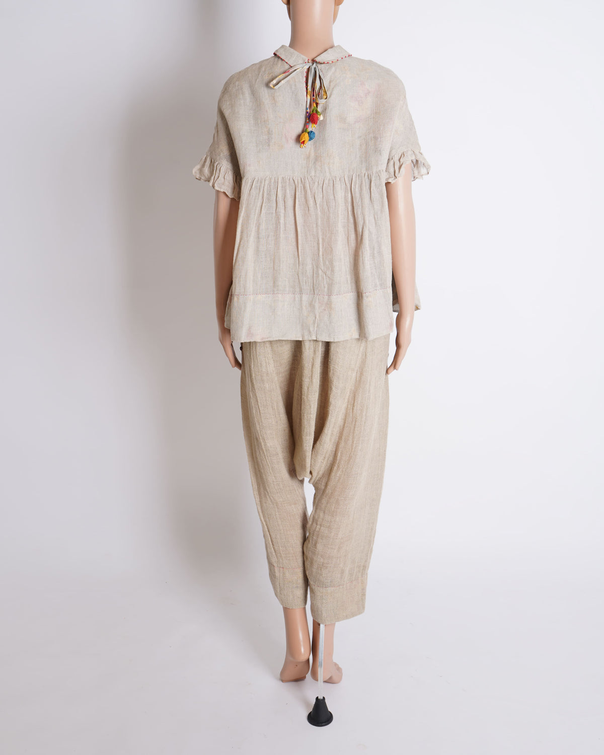 New Pero Frill Top In beige