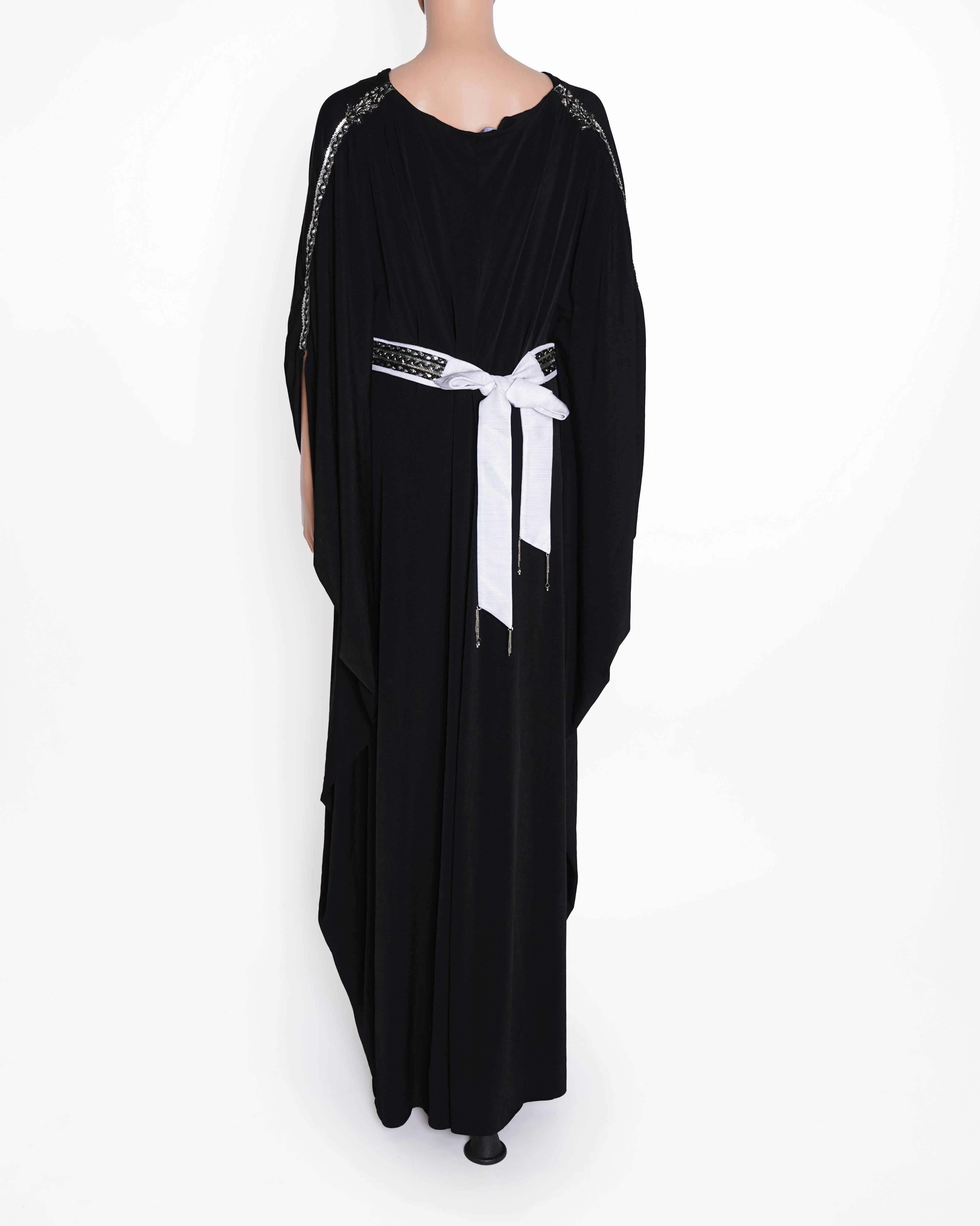 New Shantanu and Nikhil Kaftan-Style Dress In Balck
