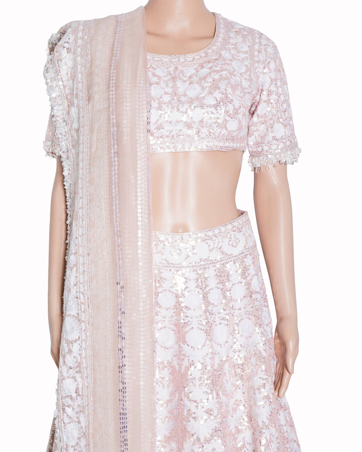 Manish Malhotra blush pink & Green embroidered lehenga