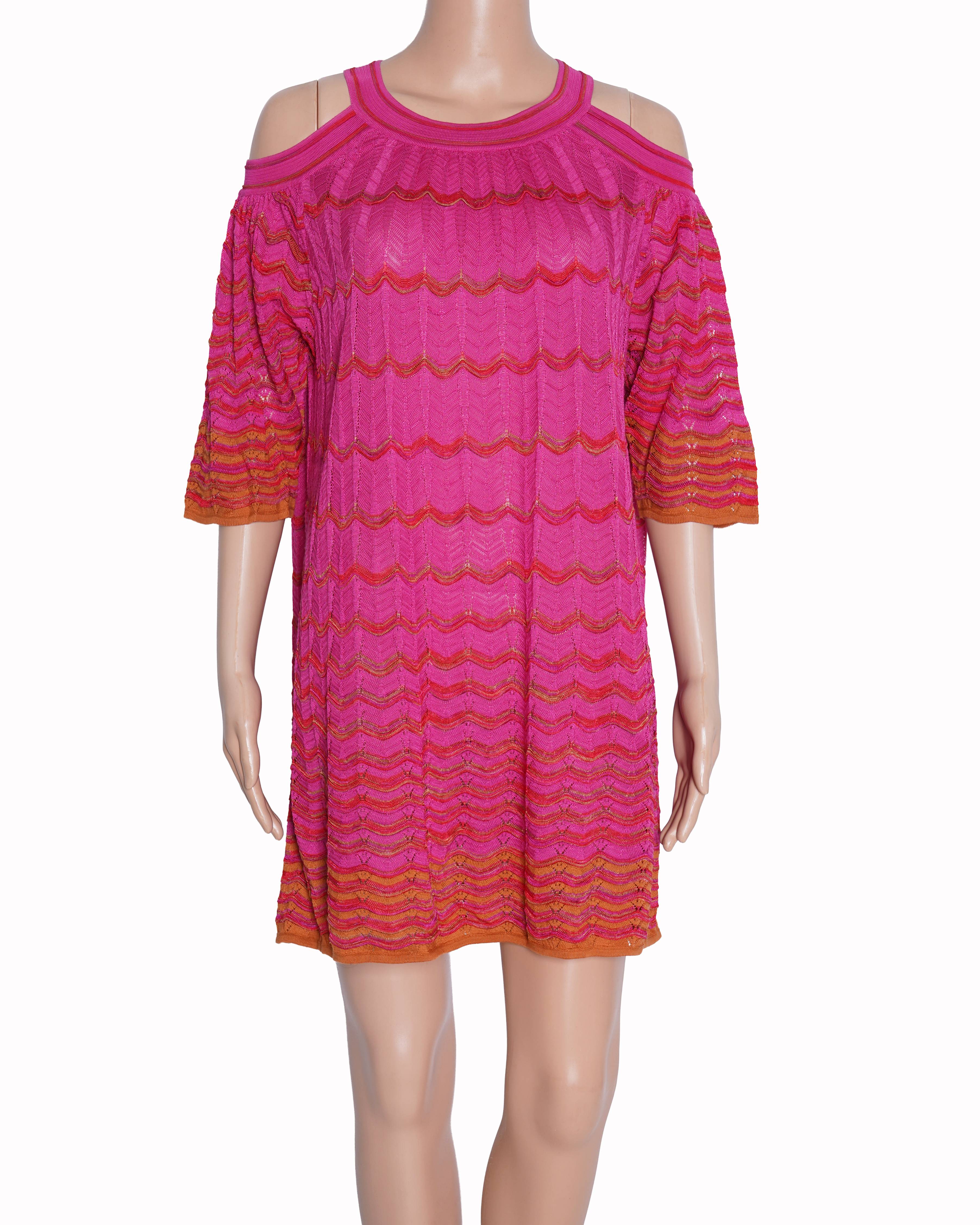 Missoni pink & orange halter neck dress