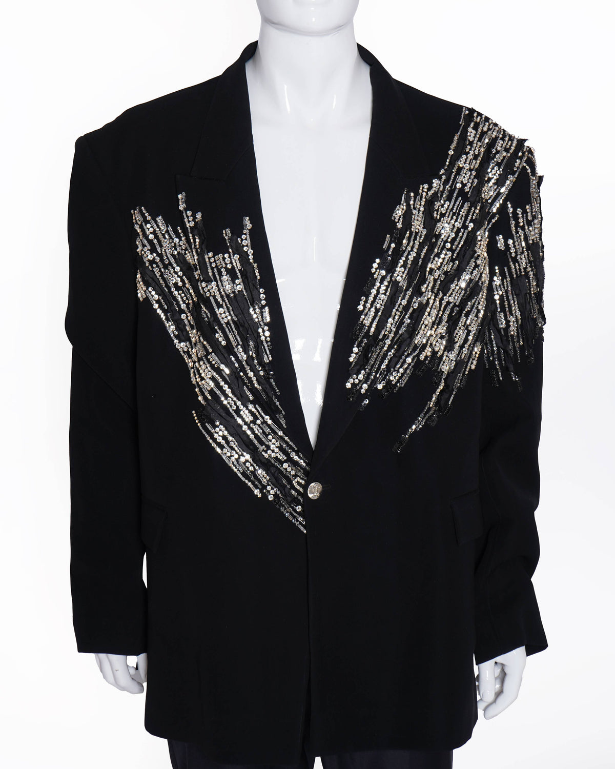 Falguni Shane Peacock Sequin black blazer (Unisex)