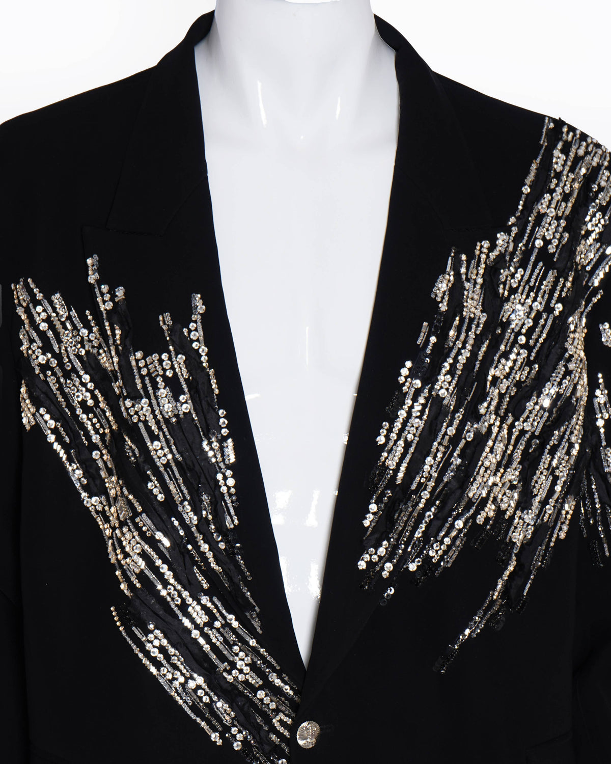 Falguni Shane Peacock Sequin black blazer (Unisex)