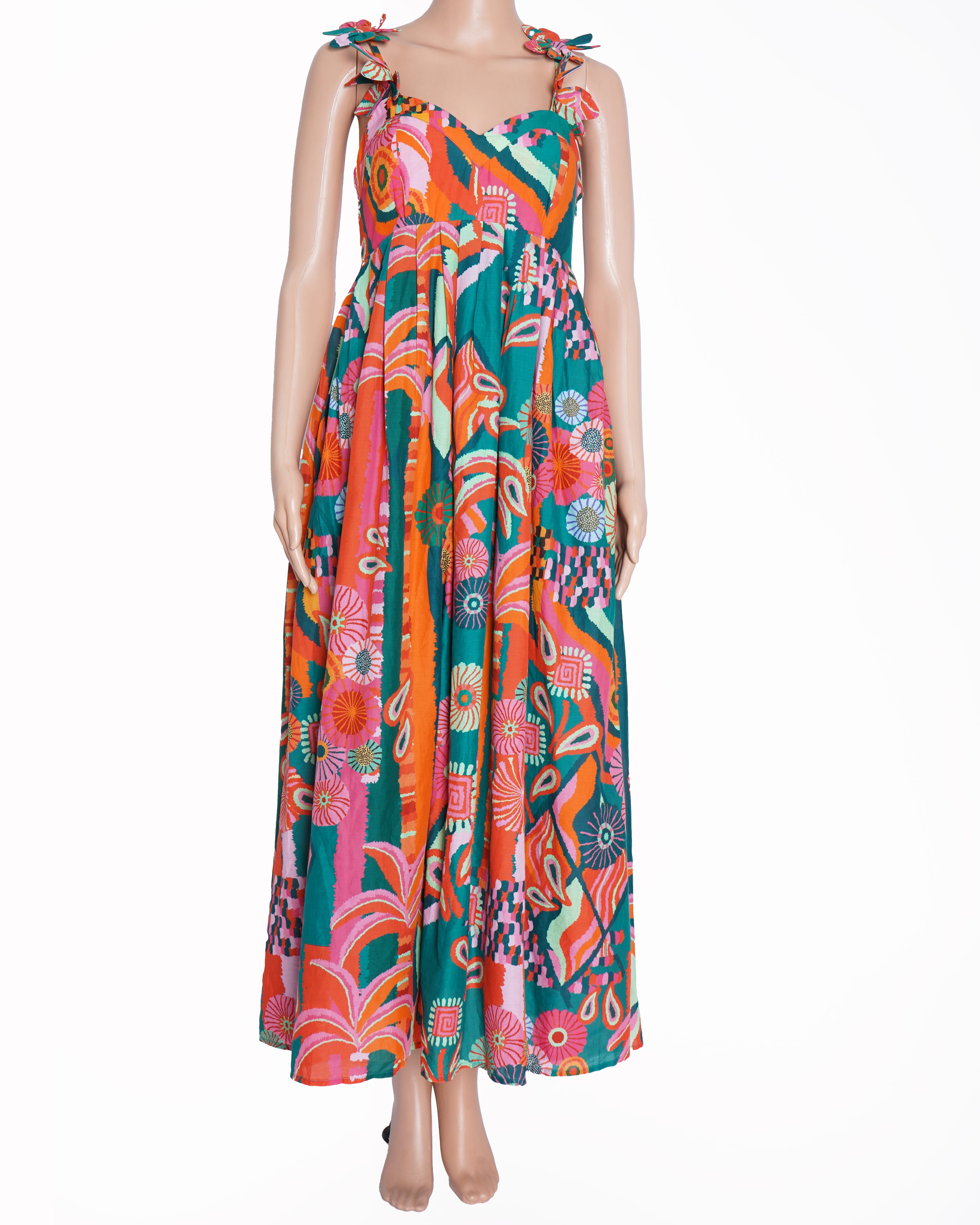 New Farm Rio x Anthropologie Peached Printed Dress