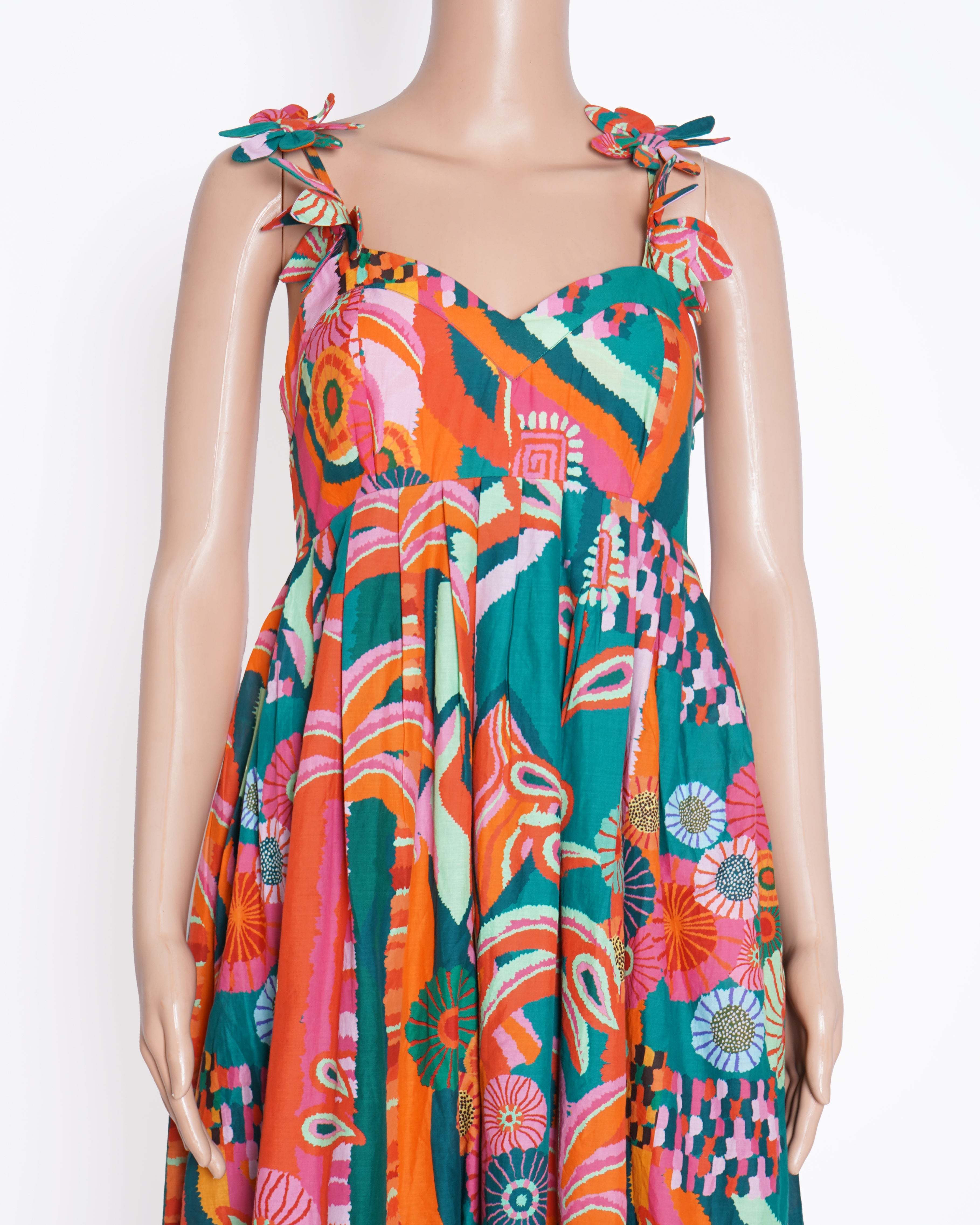 New Farm Rio x Anthropologie Peached Printed Dress