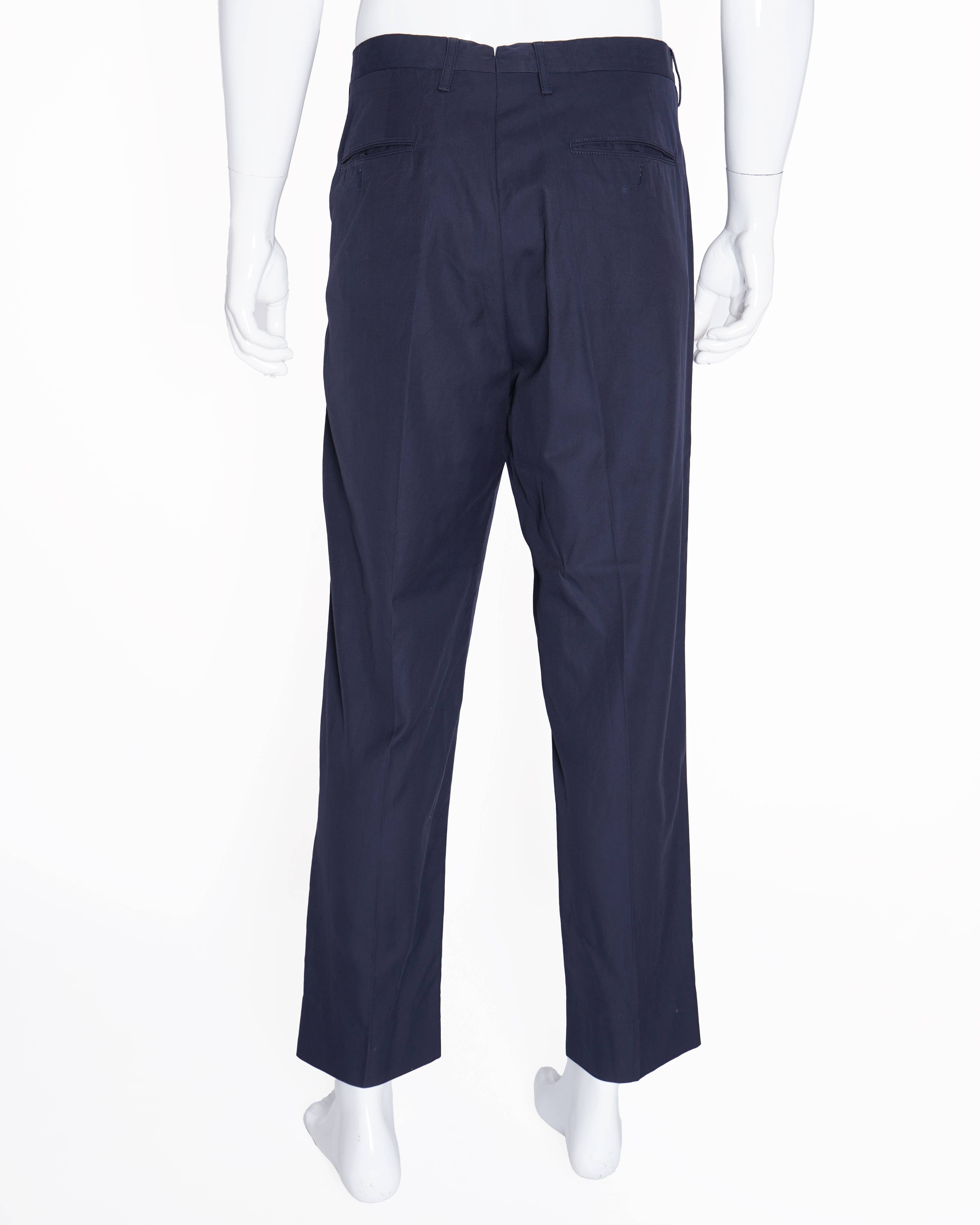 Zegna navy blue trouser pants