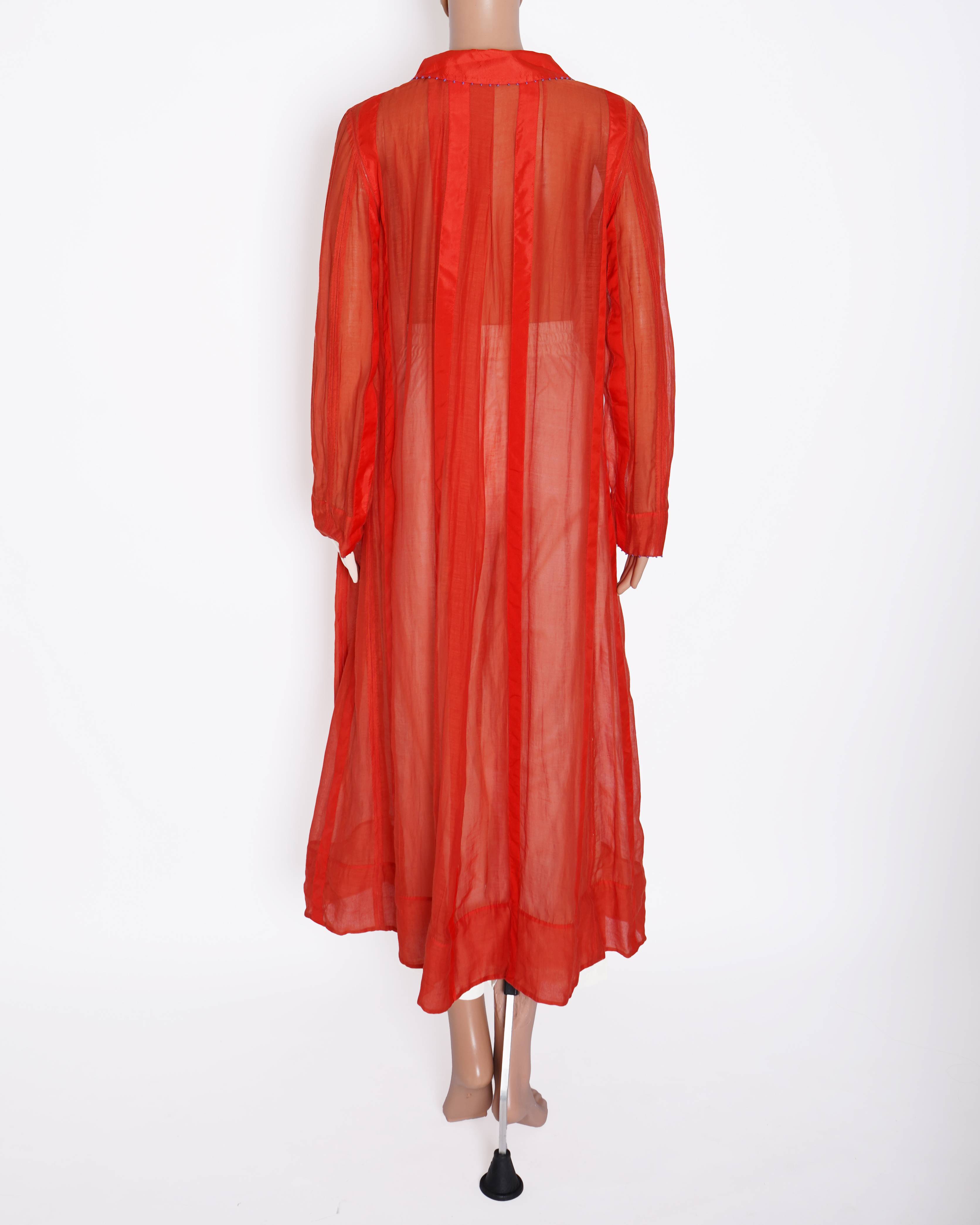 Pero sheer red kurta