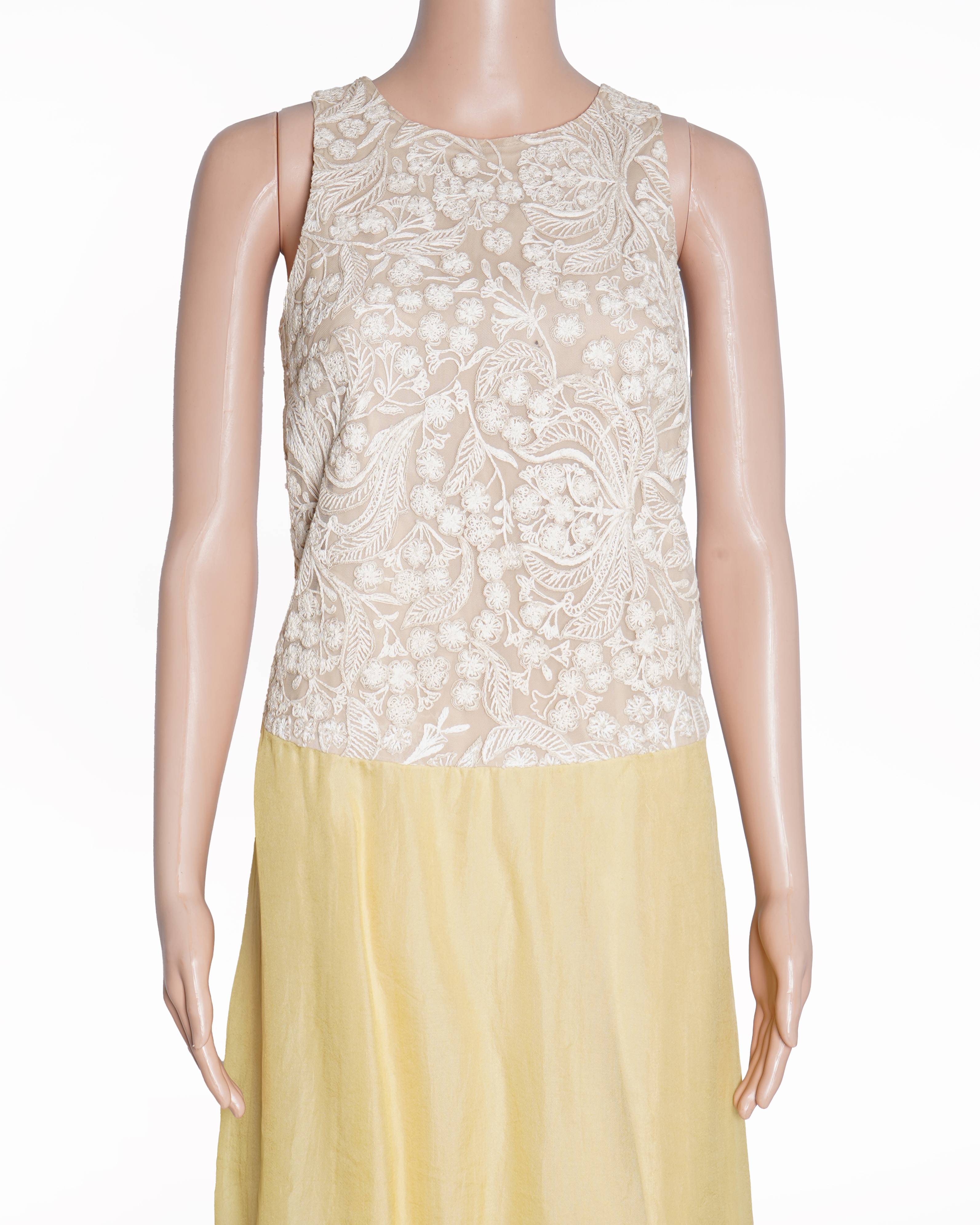 New Jade Yellow embroided dress