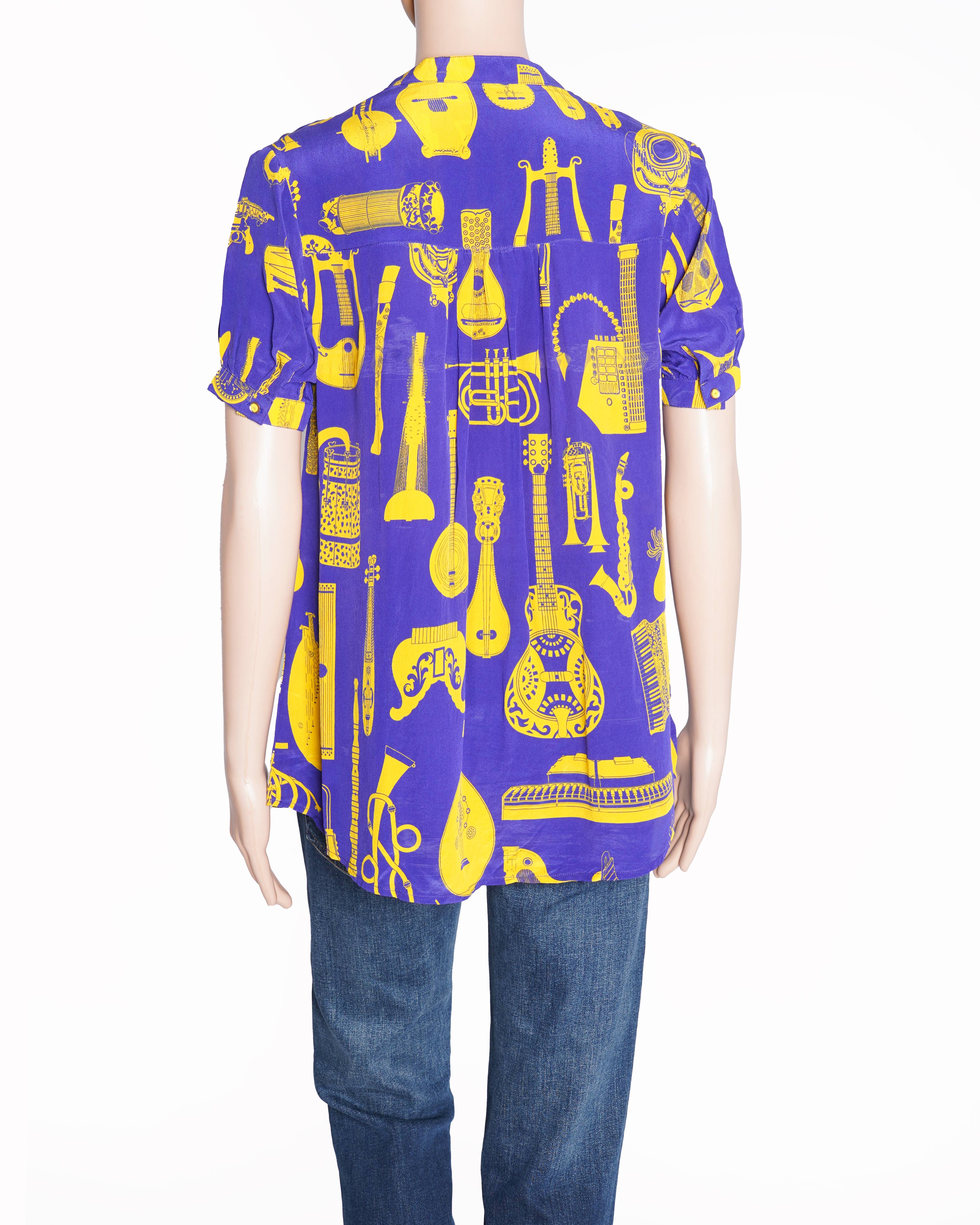 Pankaj & Nidhi Printed Button Down Women’s Top