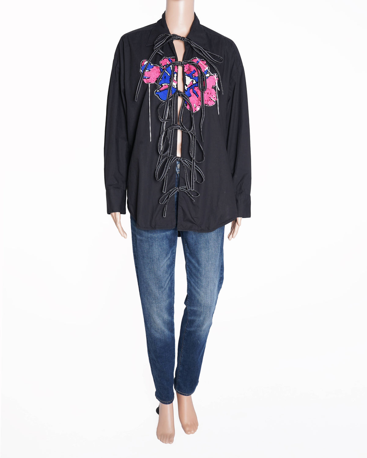 Dhruv Kapoor 
Embellished Top in Black