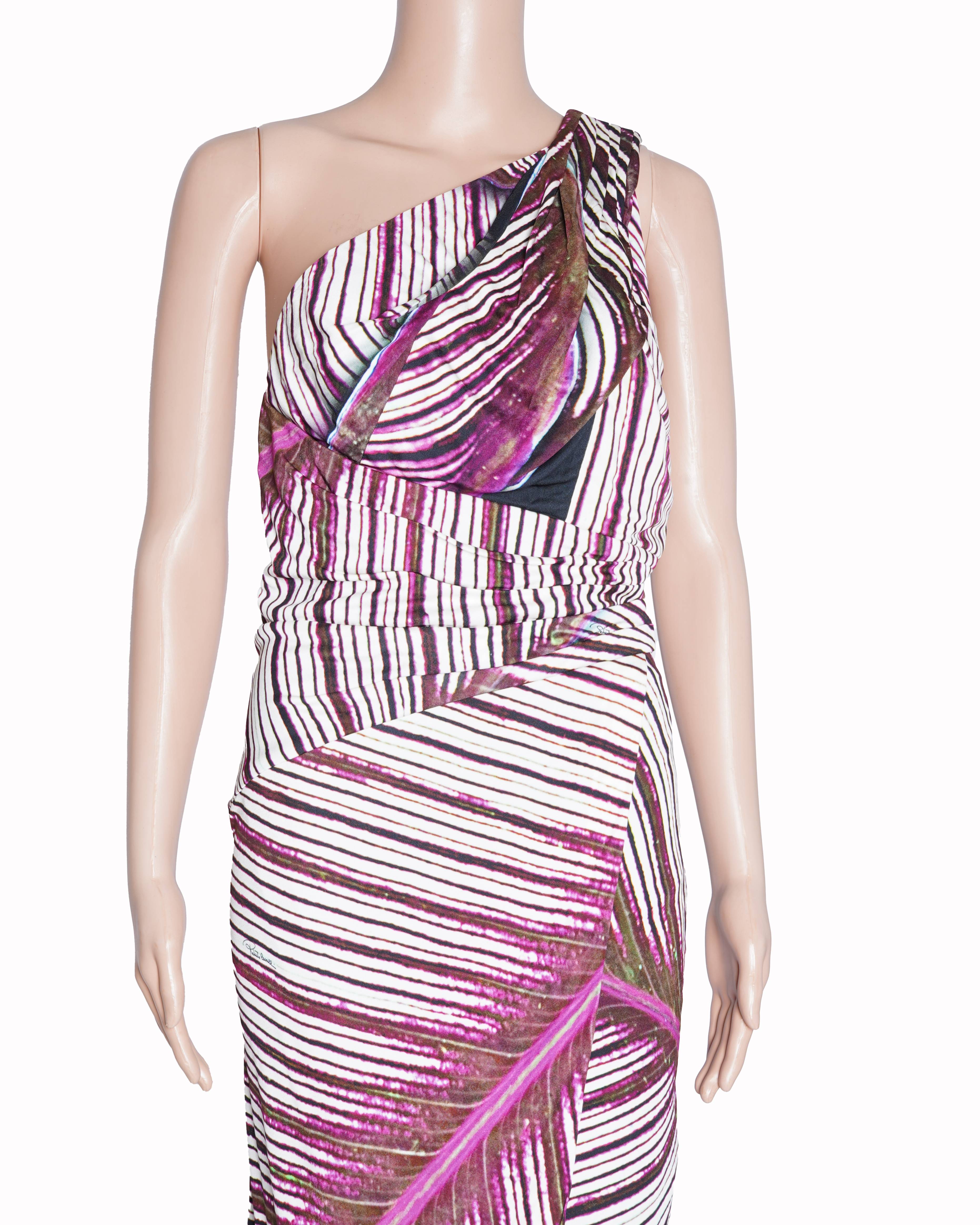 Roberto Cavalli single-shoulder bodycon dress