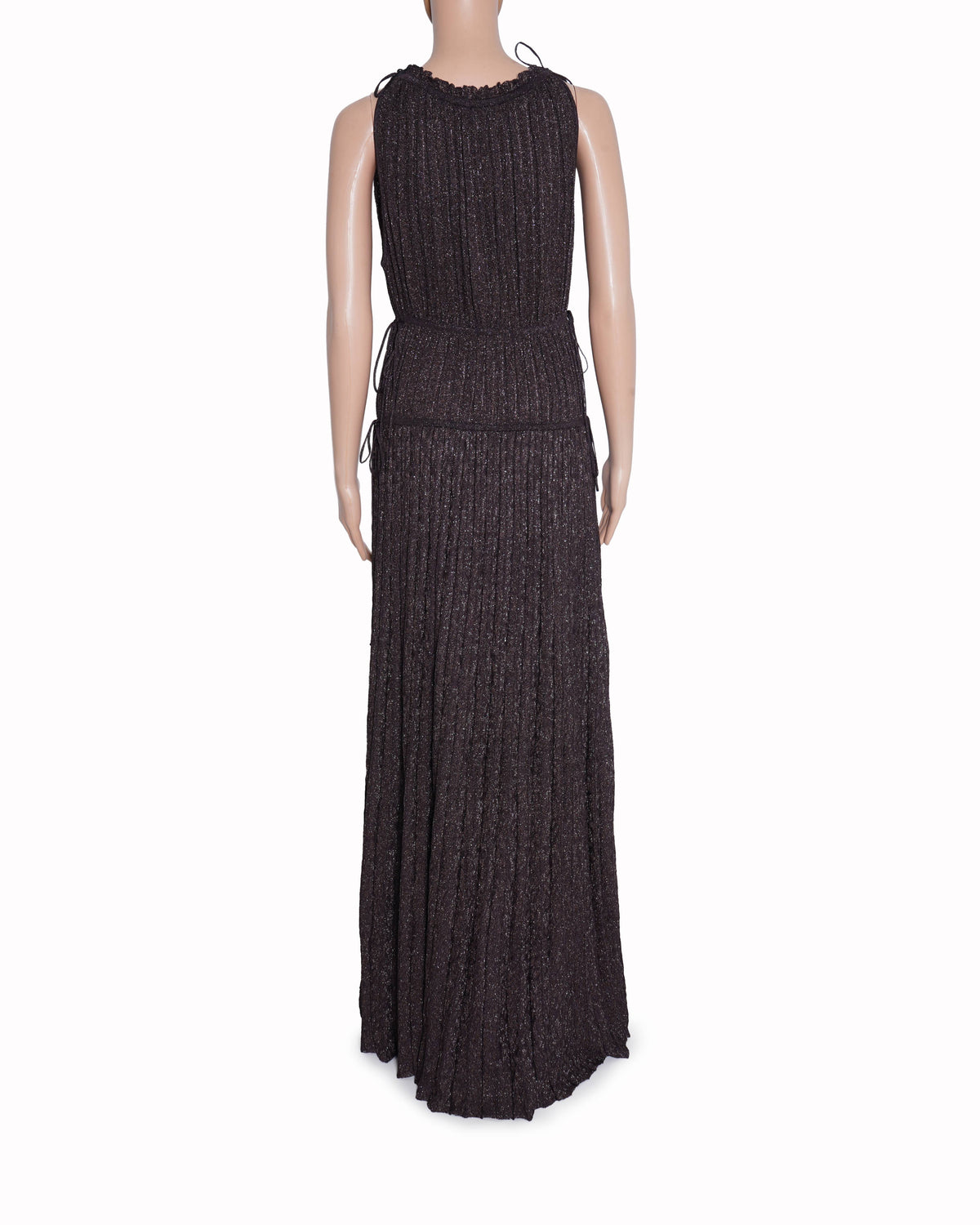 M Missoni Lurex Knit Pleated Maxi Dress