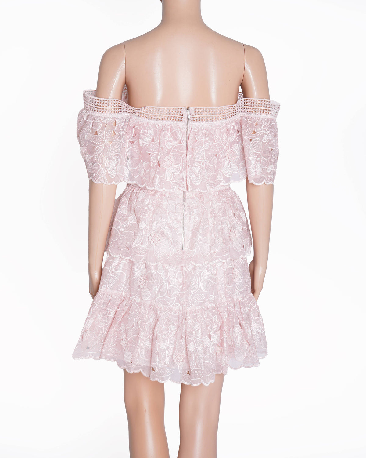 Self portrait 
Blush 3D Flower Off the Shoulder Mini Dress