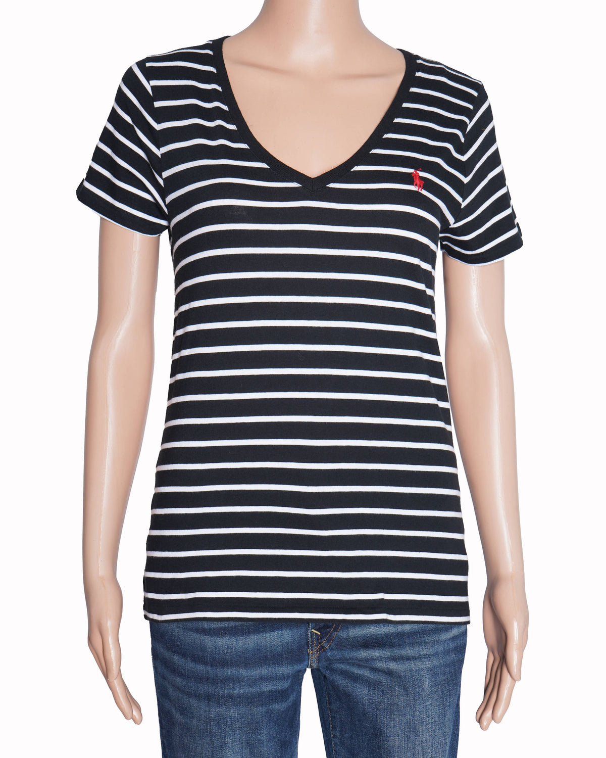 Ralph Lauren Stripe V Neck Top