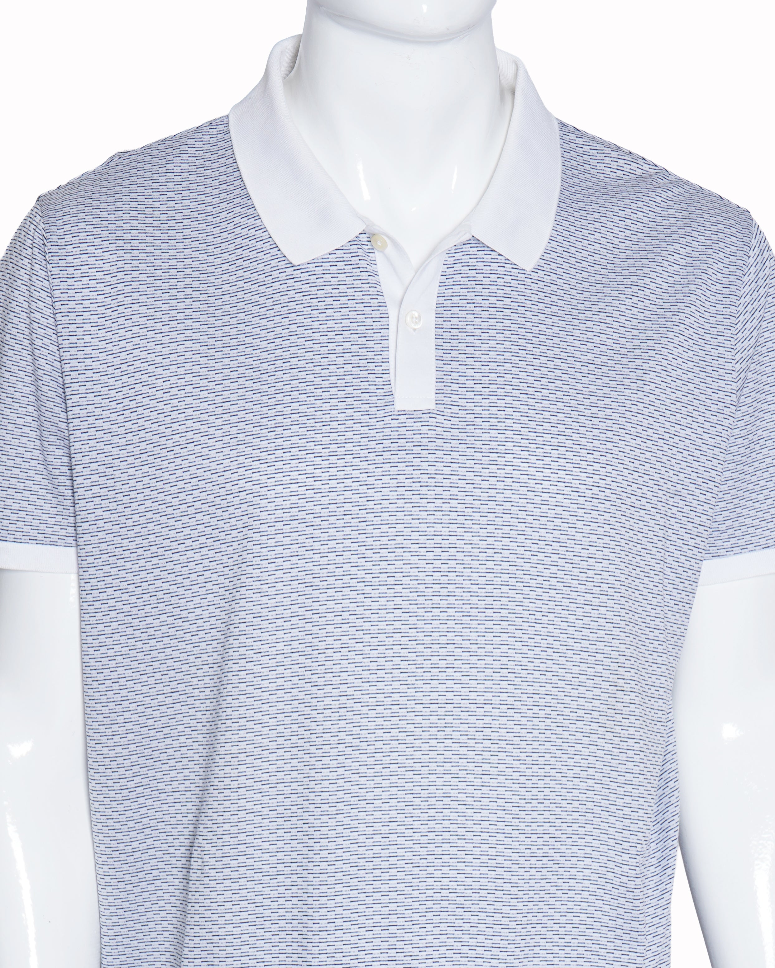 Boss By Hugo Boss Men's Light Grey Textured Polo