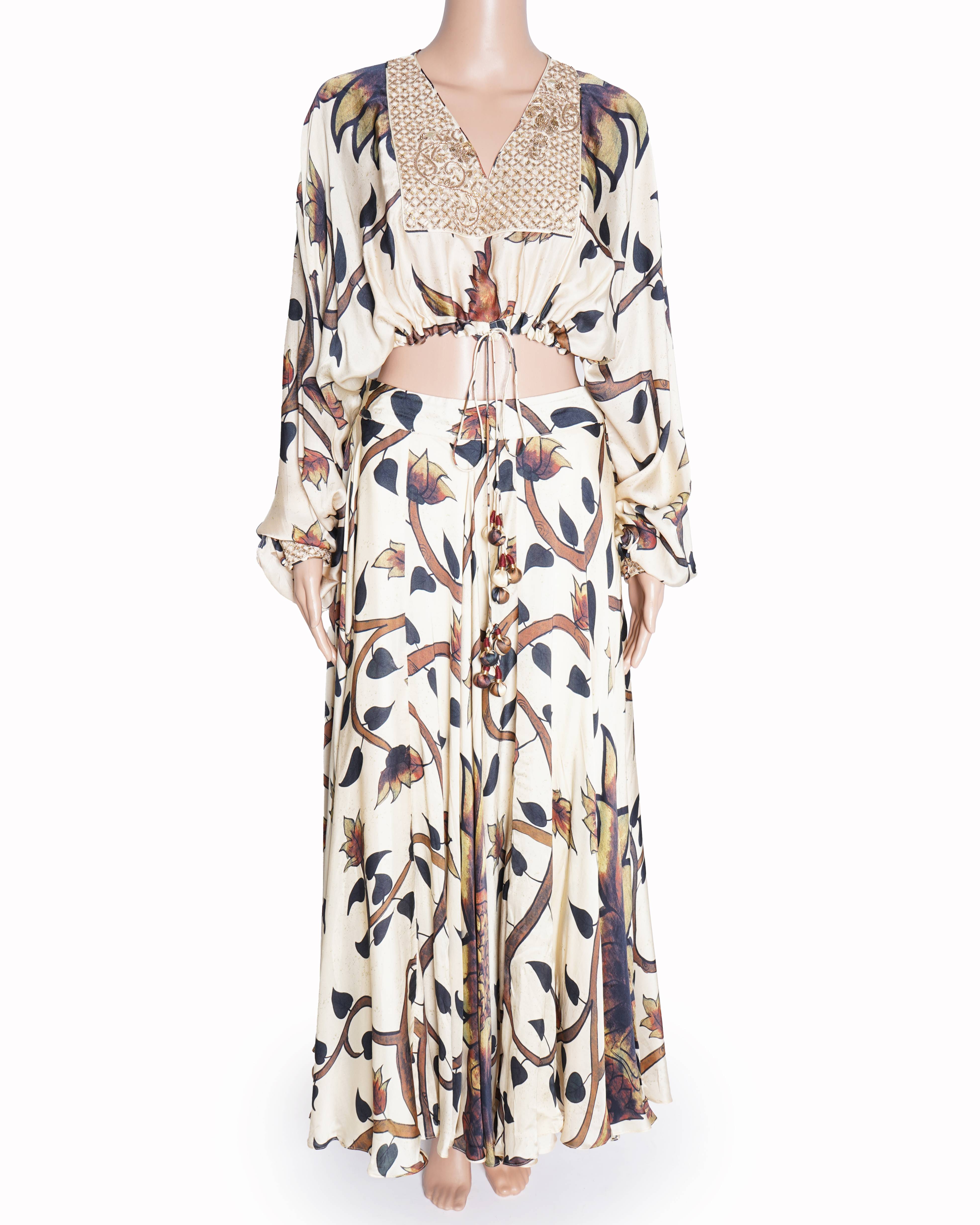 Punit Balana Buttercup Kalamkari Top and Skirt