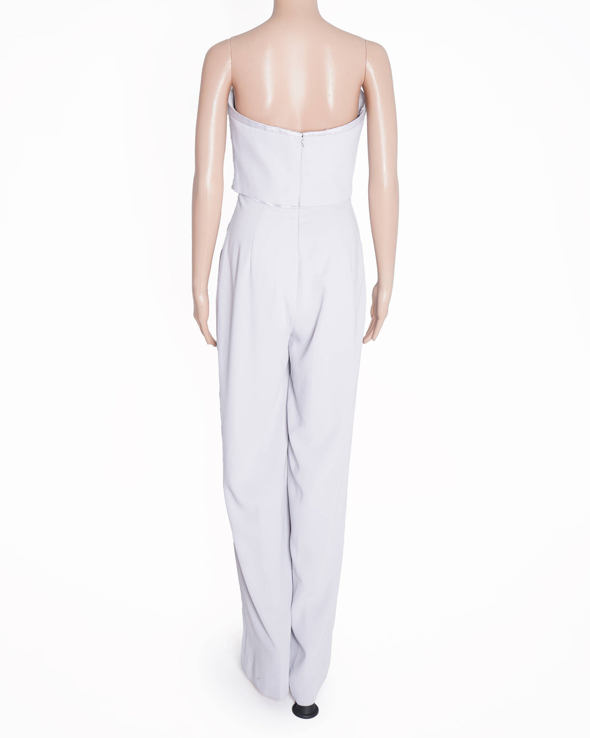 Reiss strapless jumpsuit in Light grey