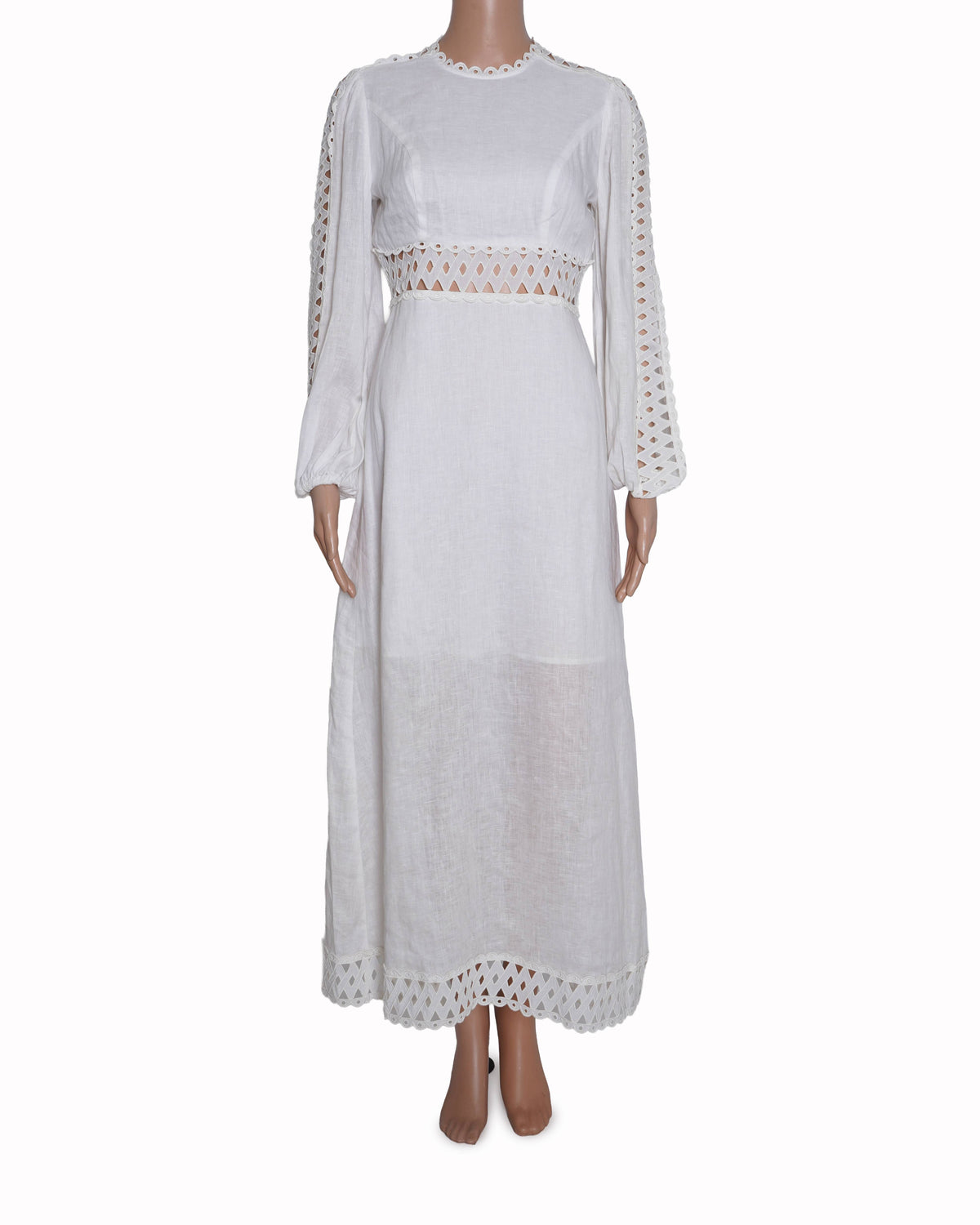 Zimmerman verity broderie linen maxi dress