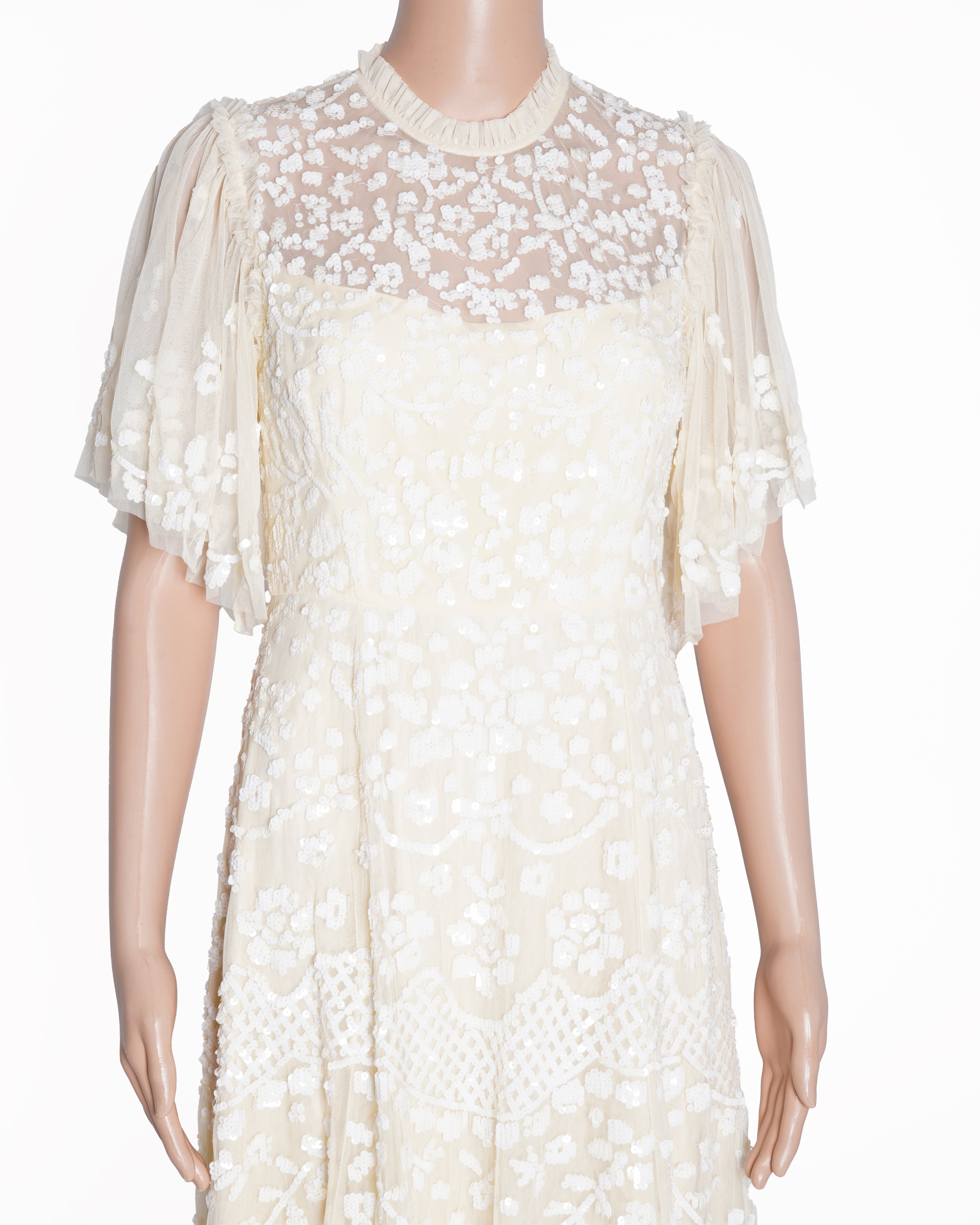 Needle & Thread Gown in beige