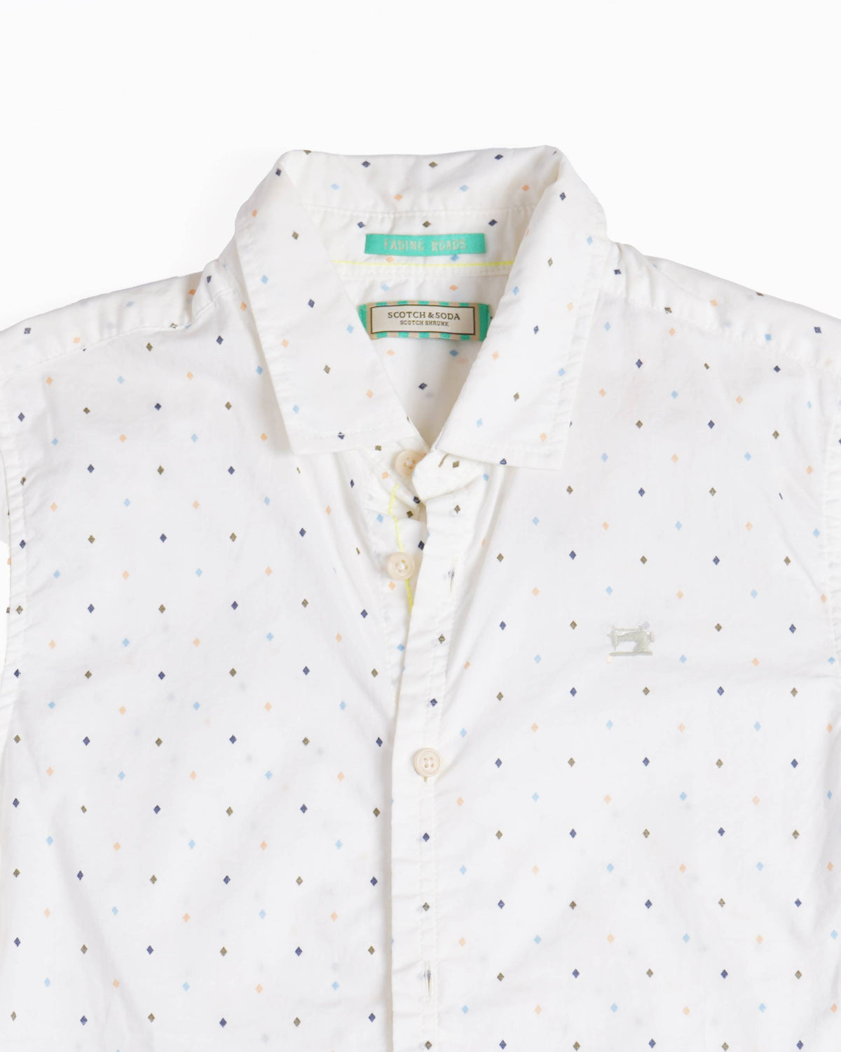 Scotch and soda white printed shirt