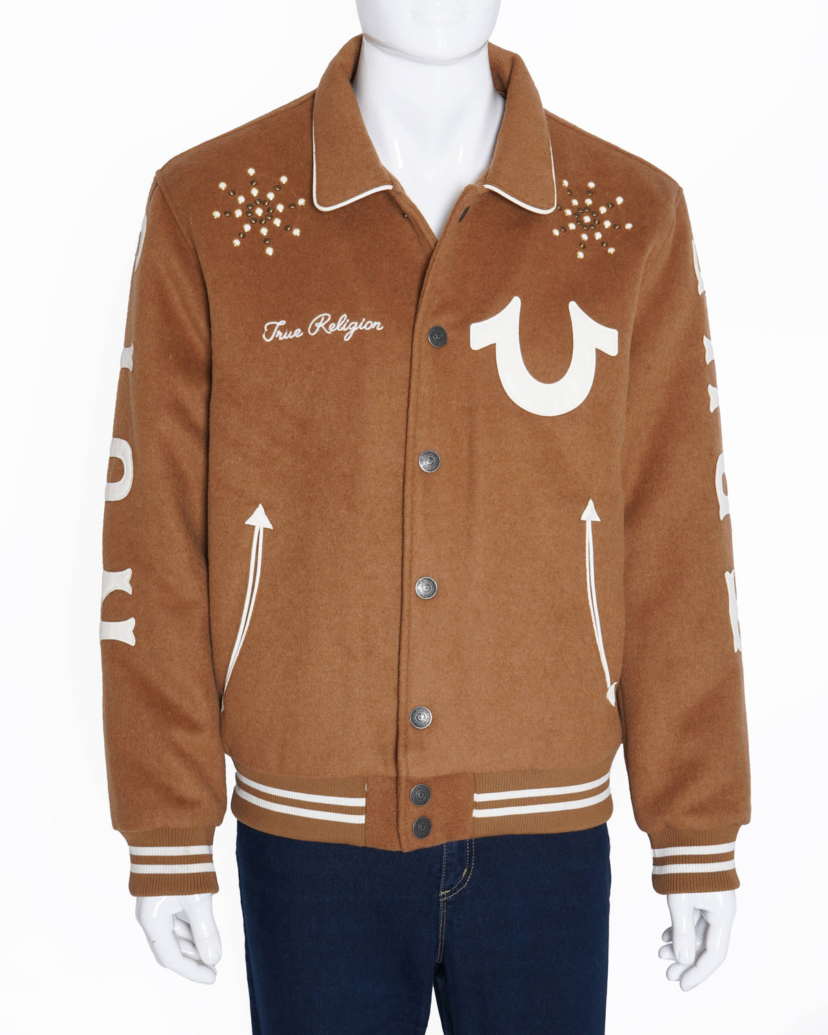 True religion 
Varsity jacket (Unisex)