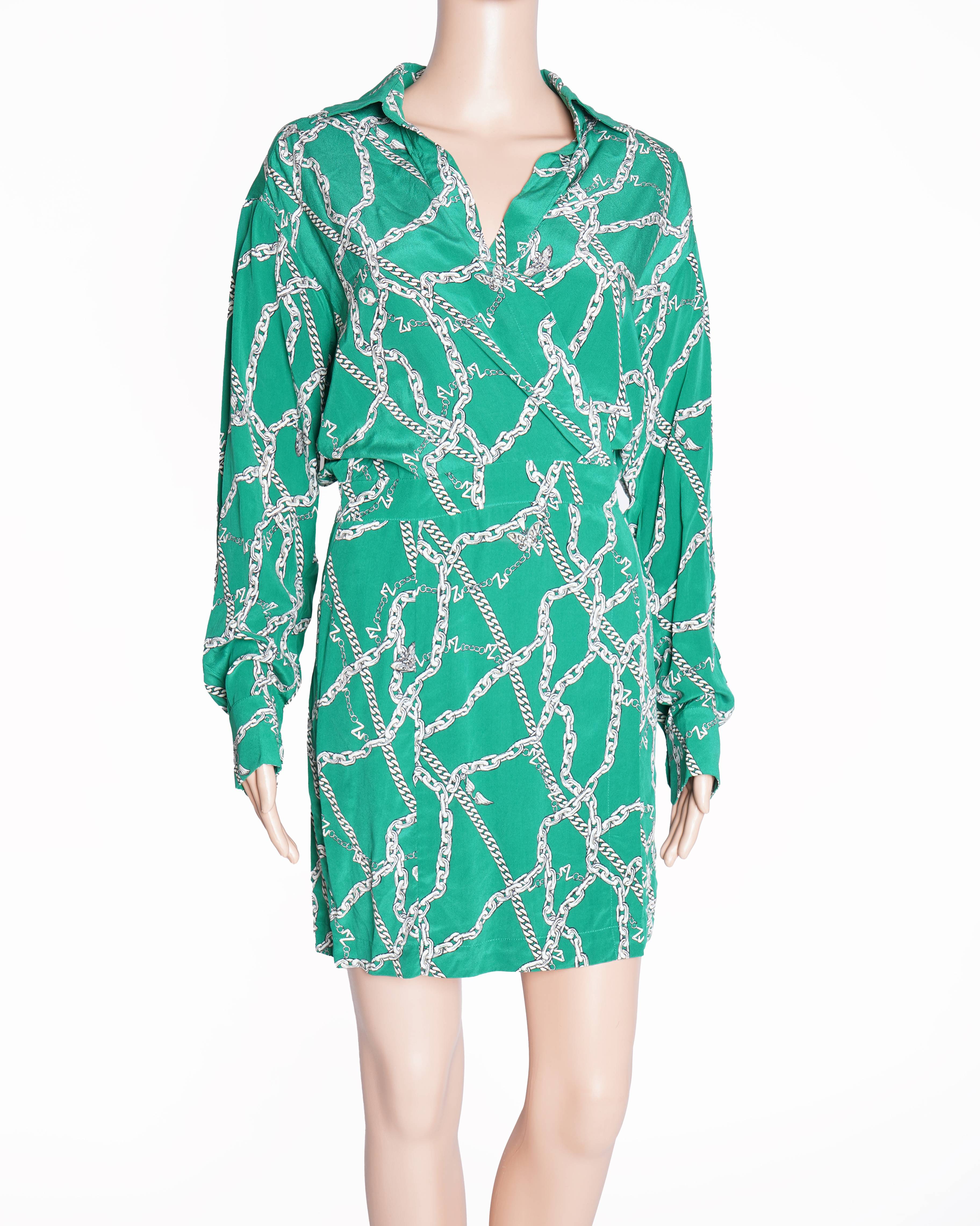 Zadig & Voltaire green printed dress