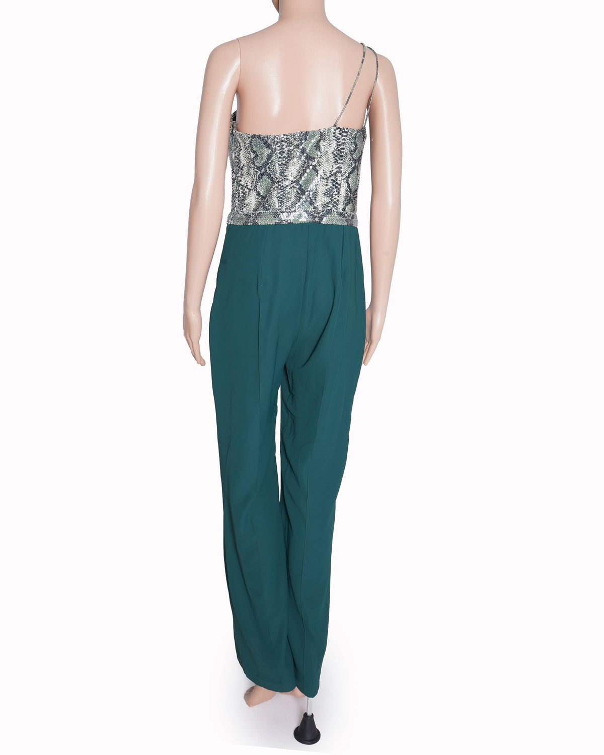 Tanieya khanuja green snake embossed jumpsuit
