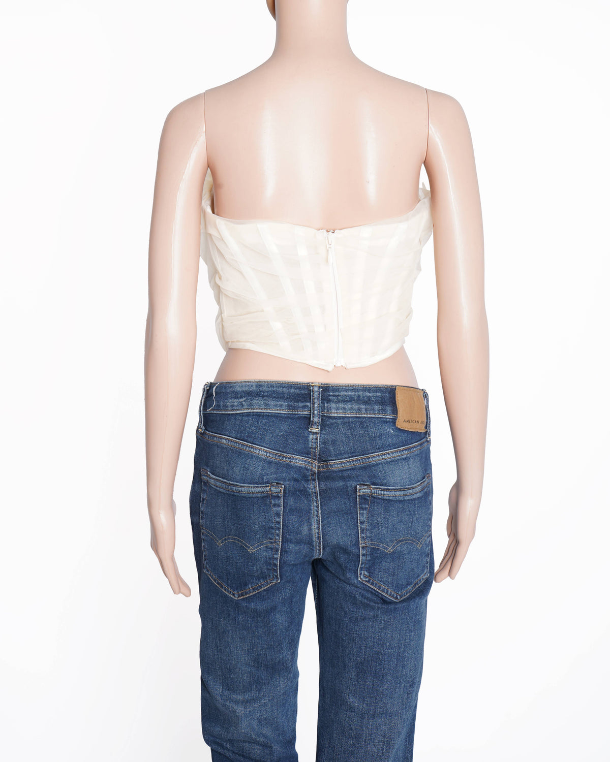 HOUSE OF CB- IVORY MESH CORSET