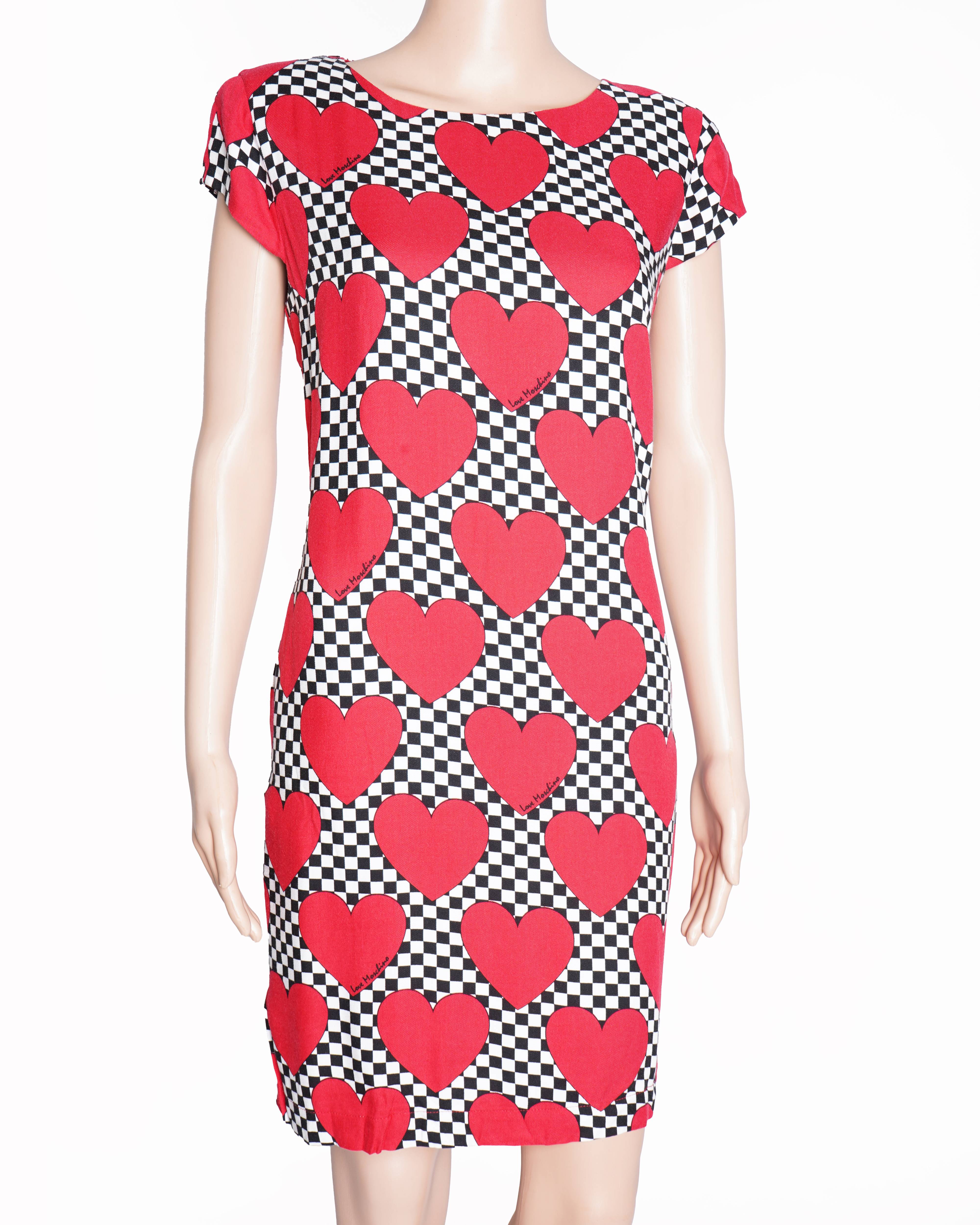New Love moschino printed hearts dress