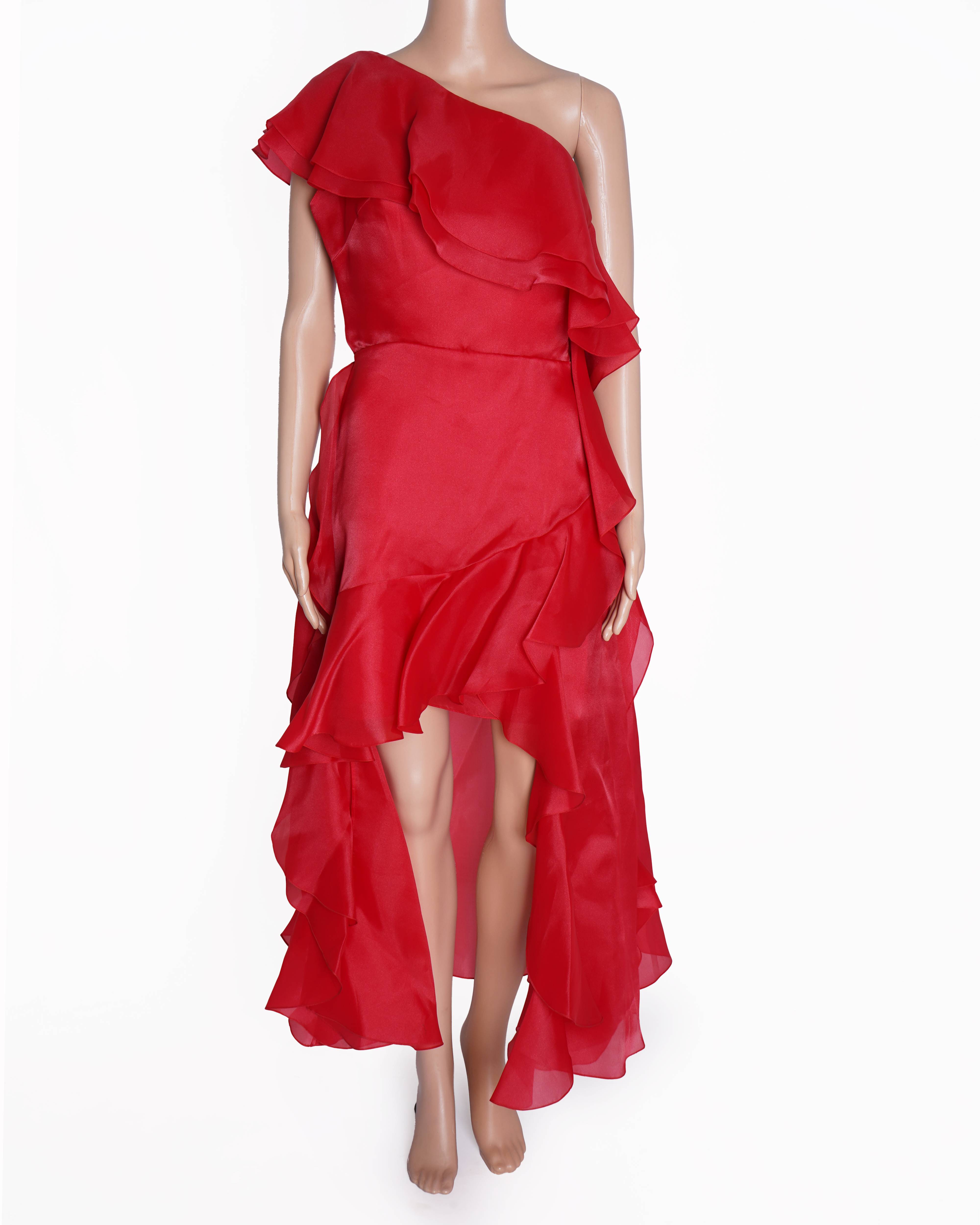 New Gauri & Nainika red ruffle dress