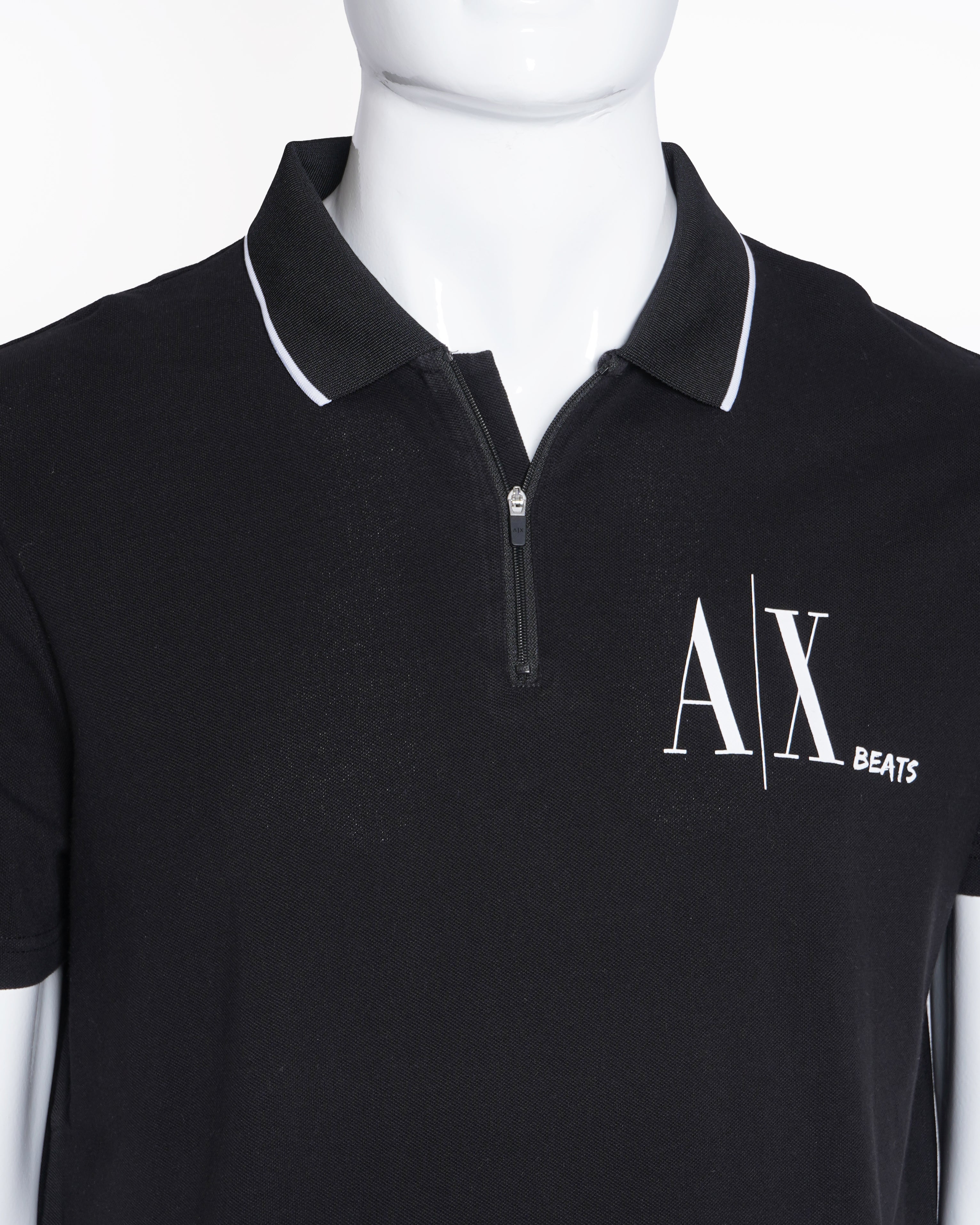 Armani exchange contrast tipping regular fit polo