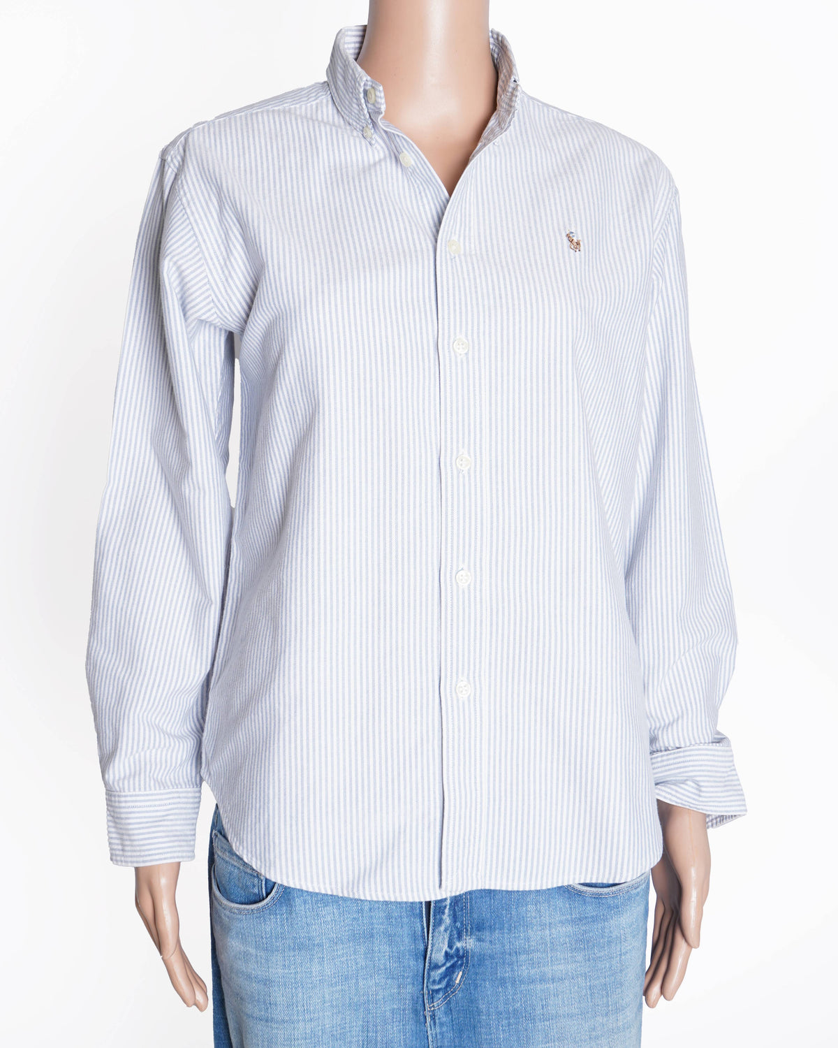 Ralph Lauren Button Down Shirt In Vertical Stripe