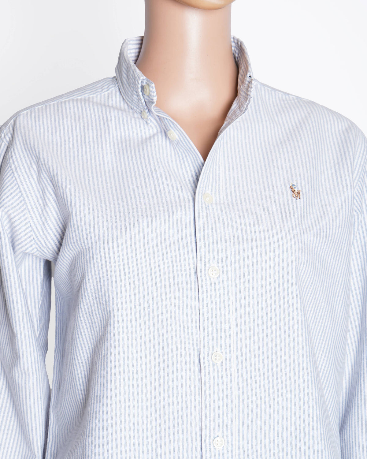 Ralph Lauren Button Down Shirt In Vertical Stripe