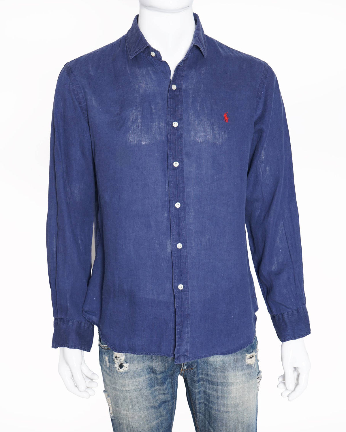 Polo By Ralph Lauren Men's Button Down Shirt In Dark Blue