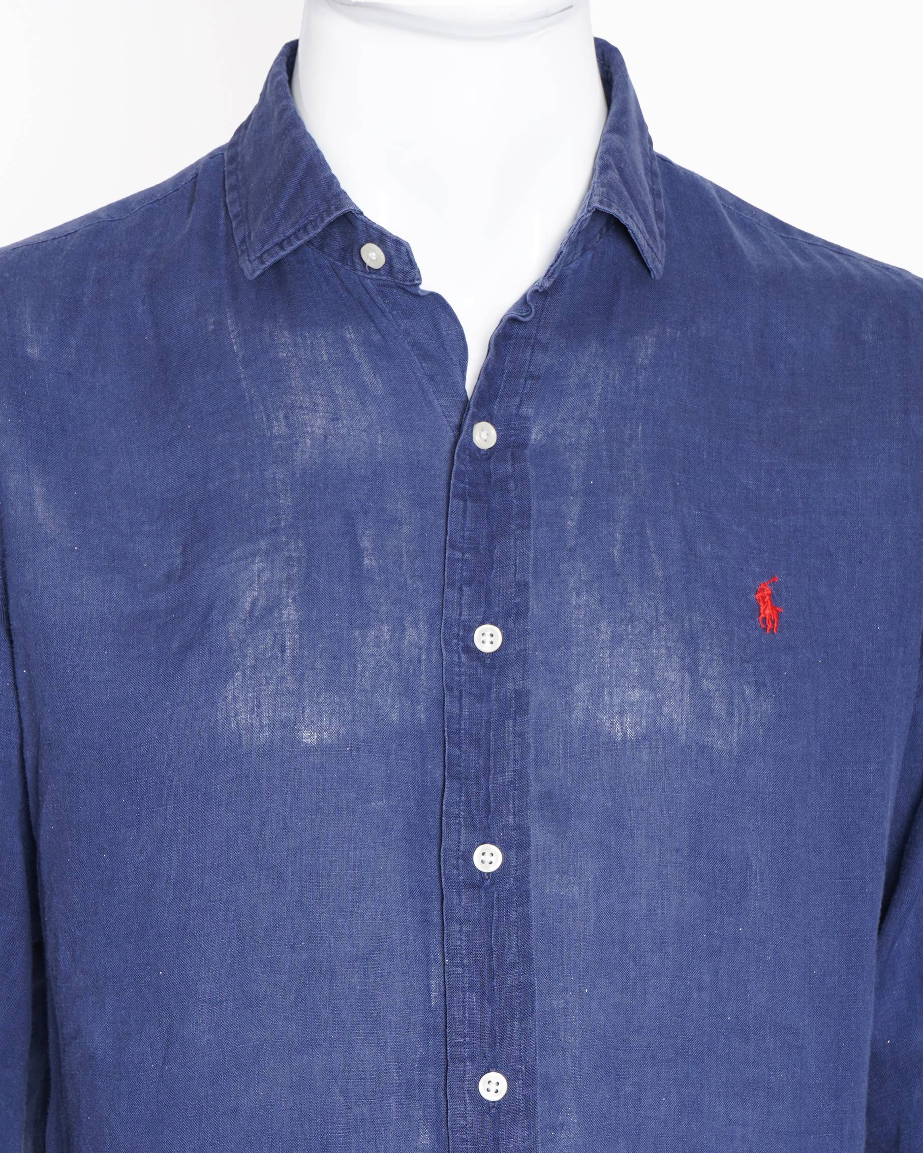 Polo By Ralph Lauren Men's Button Down Shirt In Dark Blue