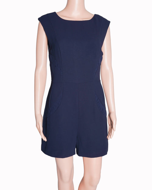 Reiss Blue Gathered Detailed Jumpsuit