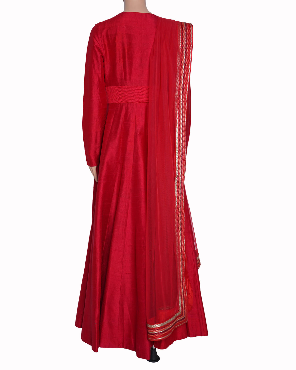 Jade red ananrkali set of 2