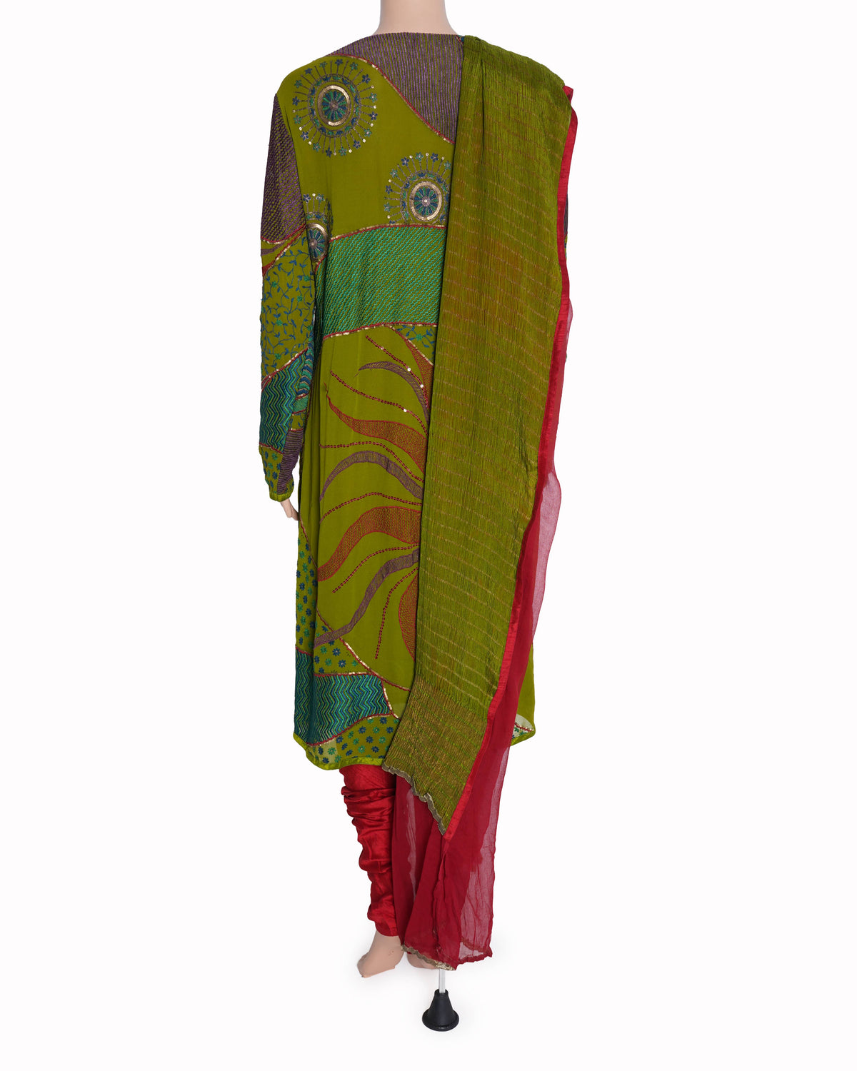 New Sabyasachi Printed Kurta In Sequin Detailing With Dupatta (Set of 3)