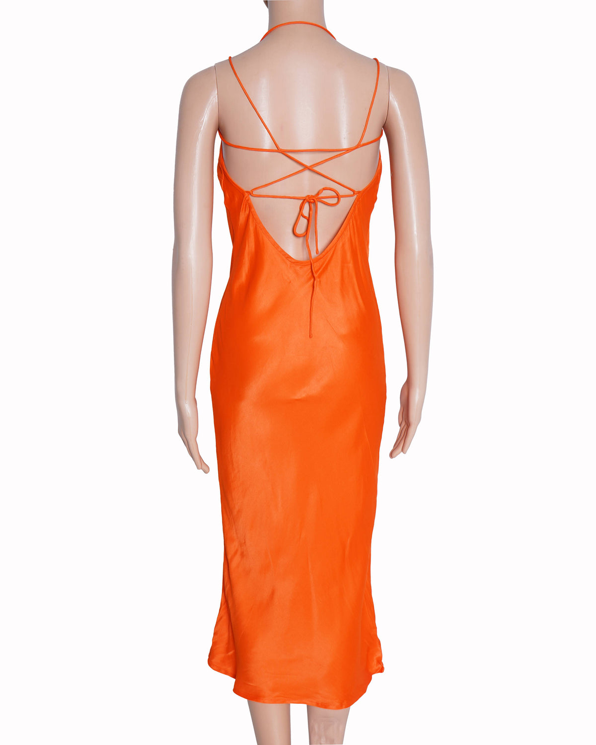 New Malie orange slip dress