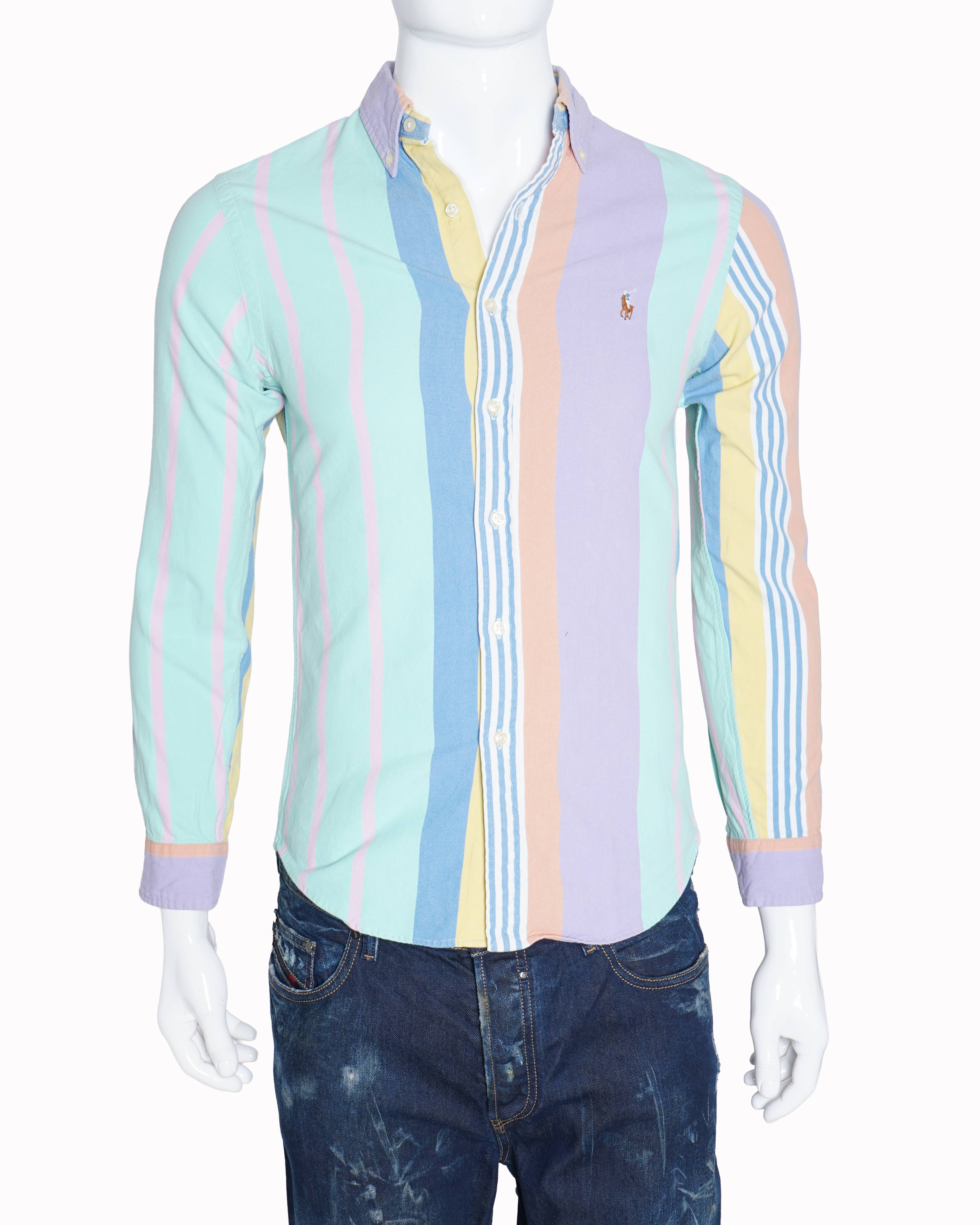 Ralph Lauren vertical multi-color striped shirt for men