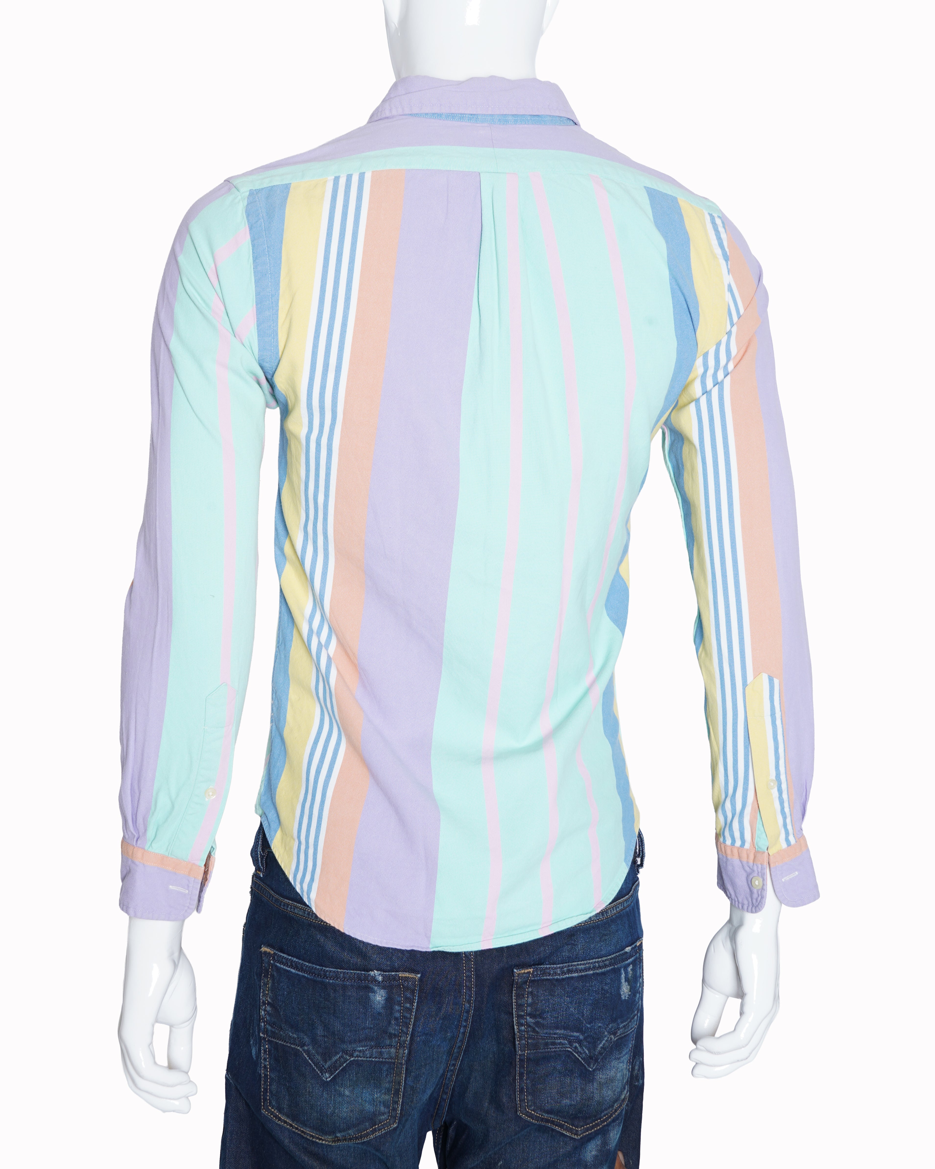 Ralph Lauren vertical multi-color striped shirt for men