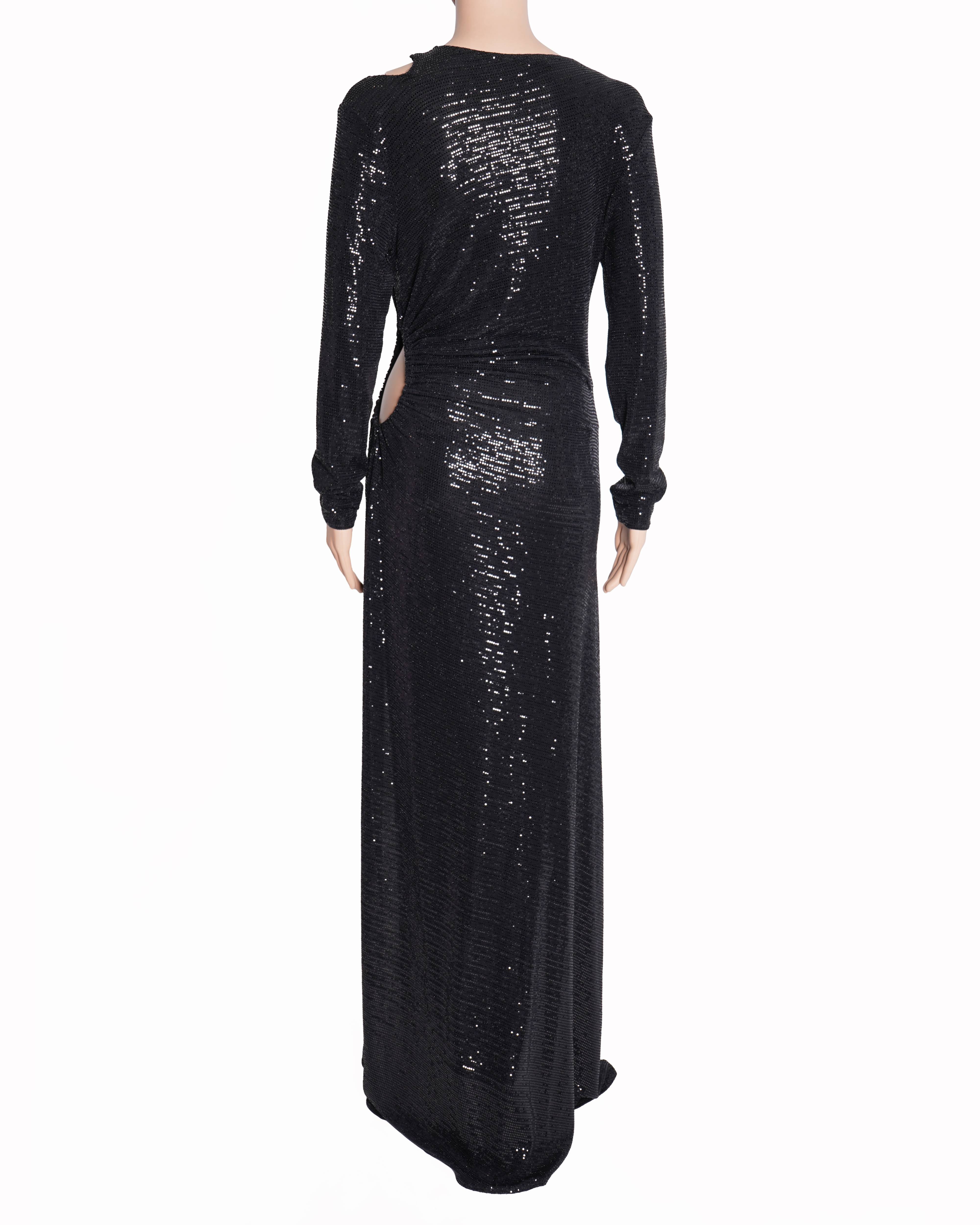 New Maje sequin cutout dress with slit