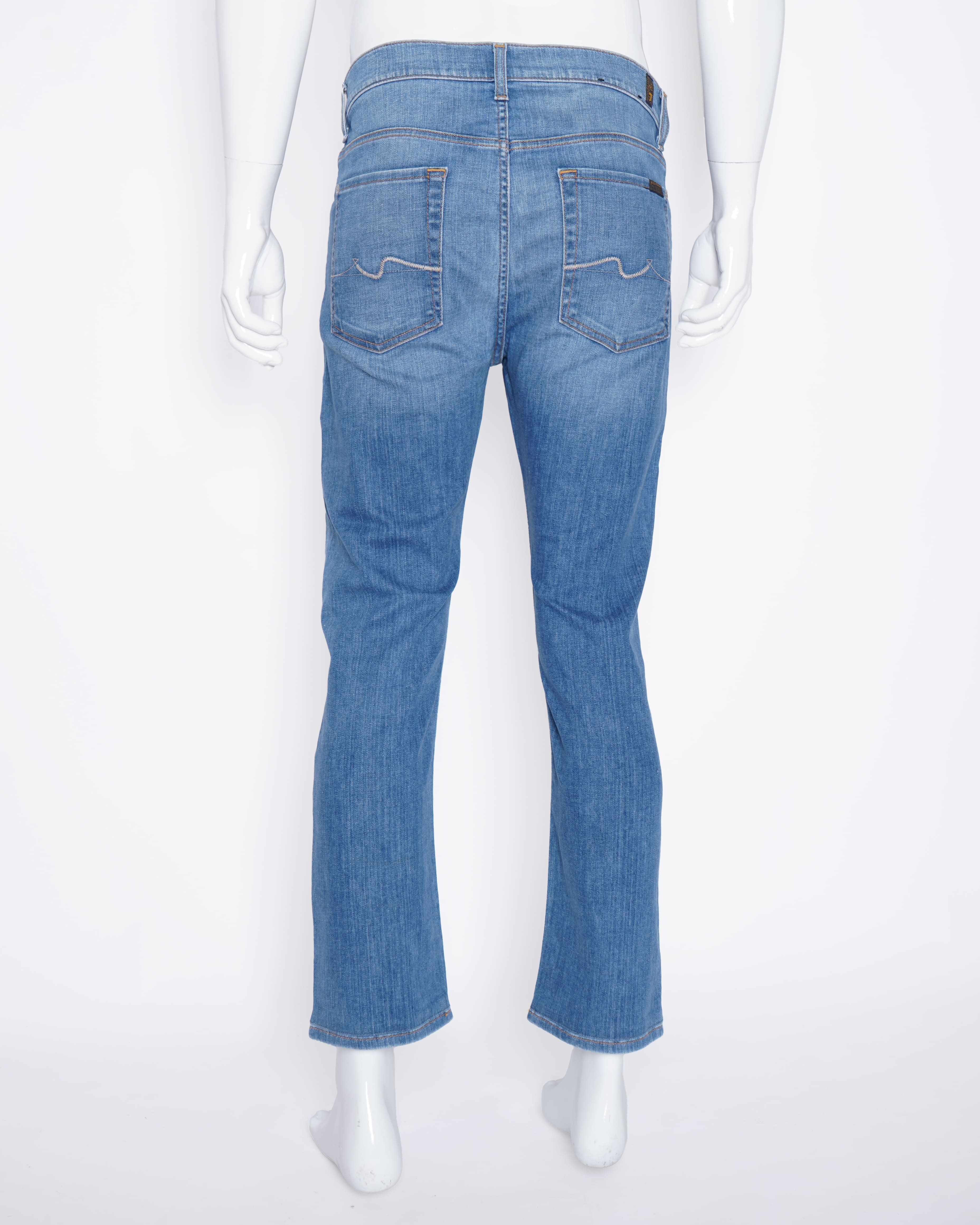 7 for all mankind blue denim for men