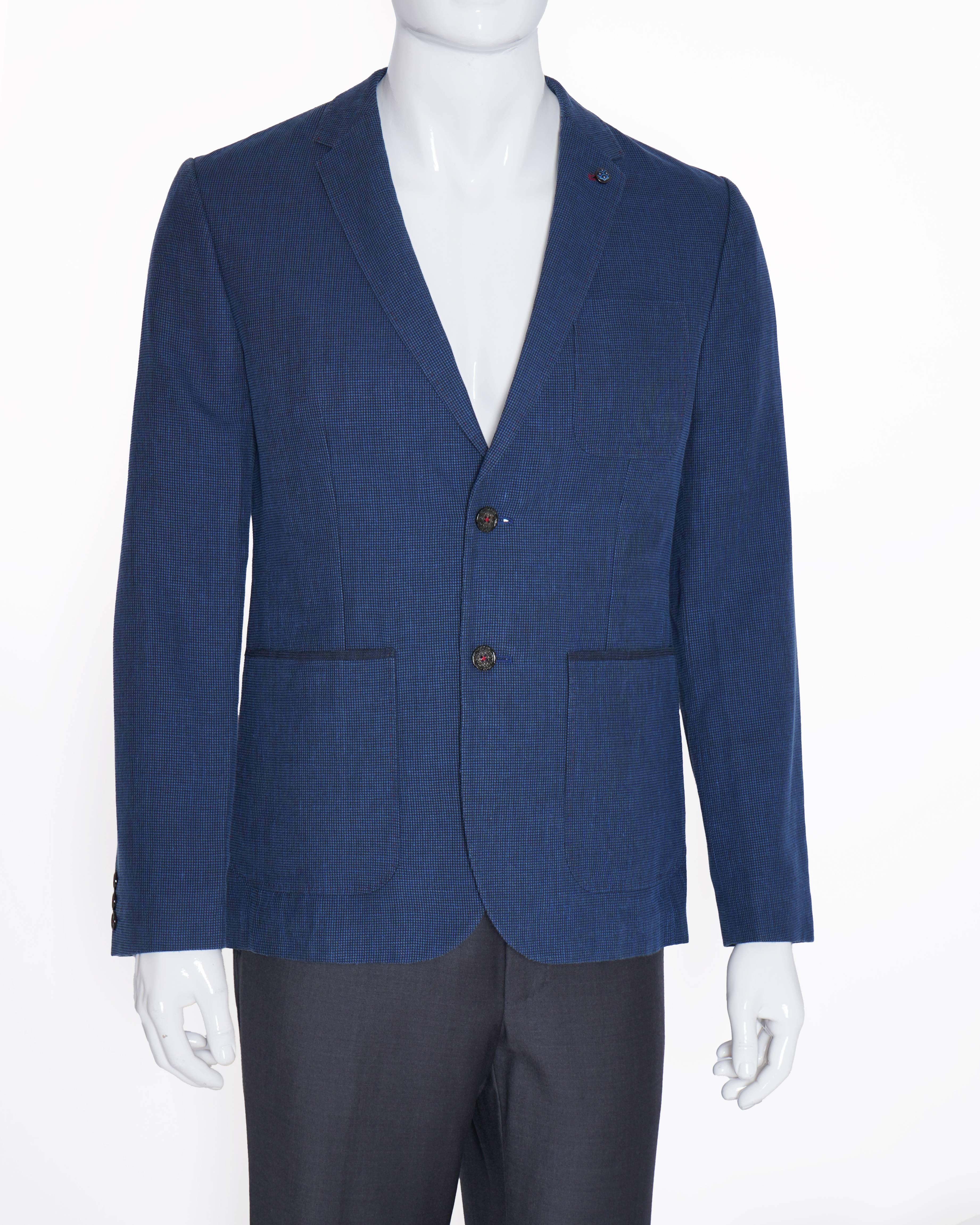 Ted baker blue jersey suit jacket