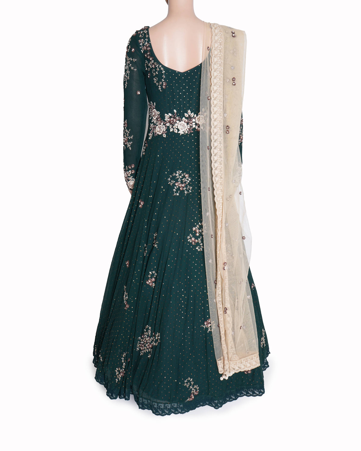 Dolly J Embroidered Anarkali With Leggings & Dupatta