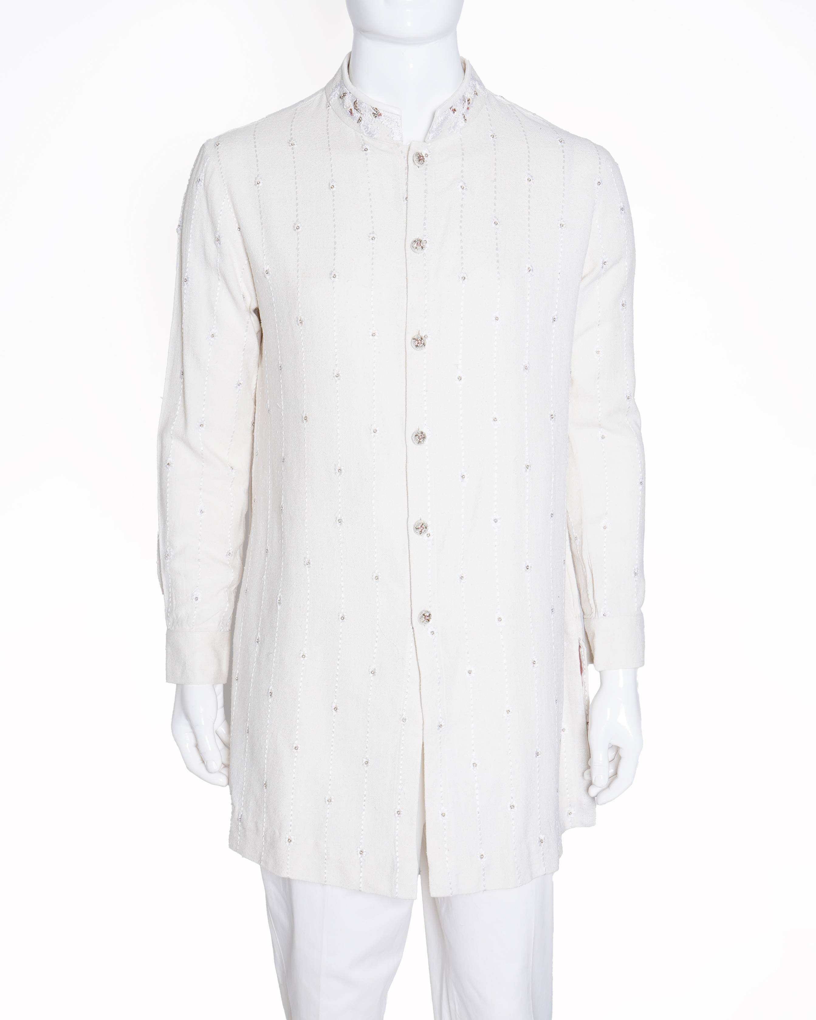 Shantanu & Nikhil Cream Embroidered kurta