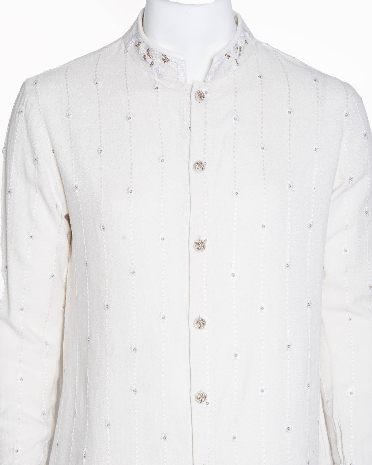 Shantanu & Nikhil Cream Embroidered kurta