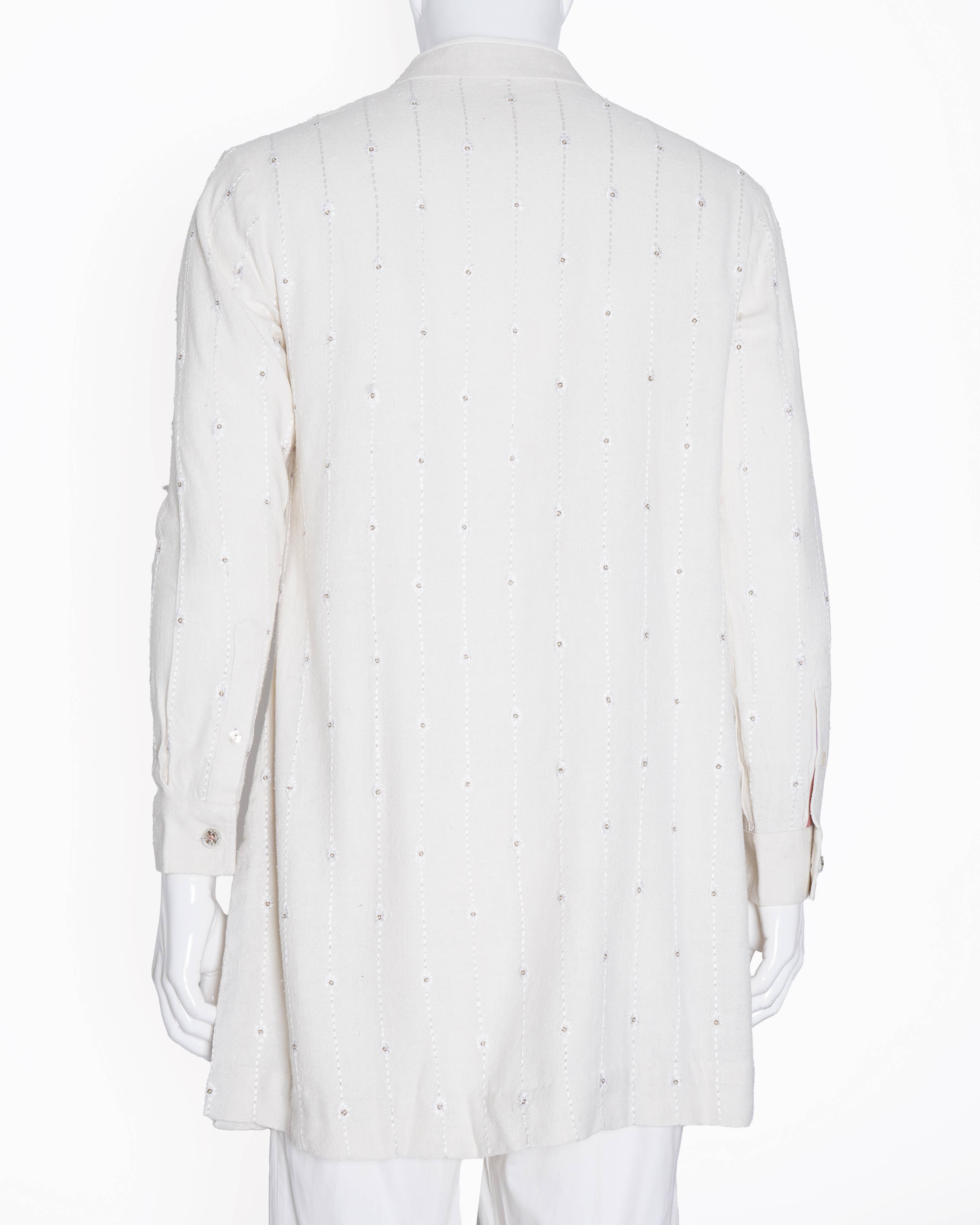 Shantanu & Nikhil Cream Embroidered kurta