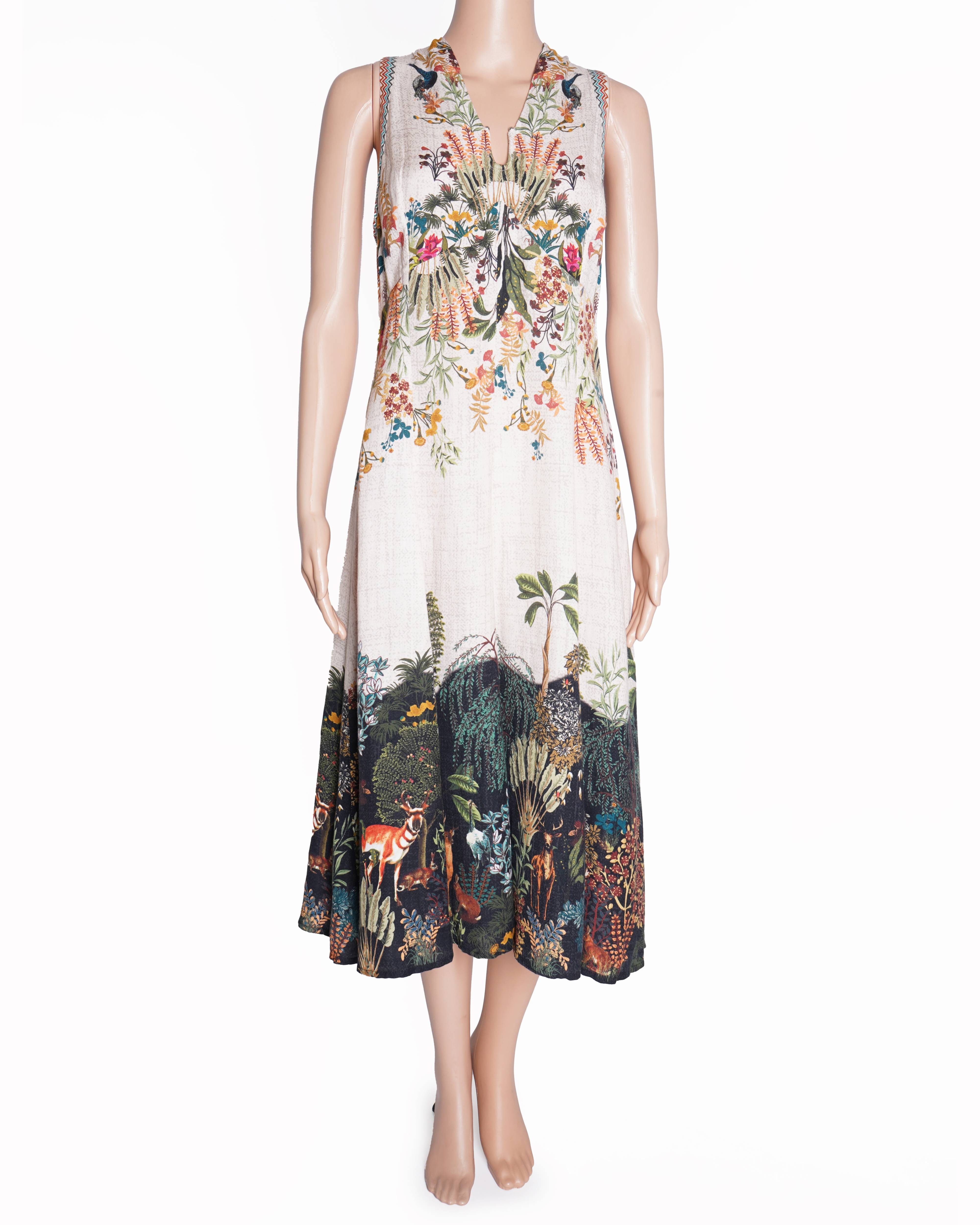 Ranna gill multicolor linen halter midi dress